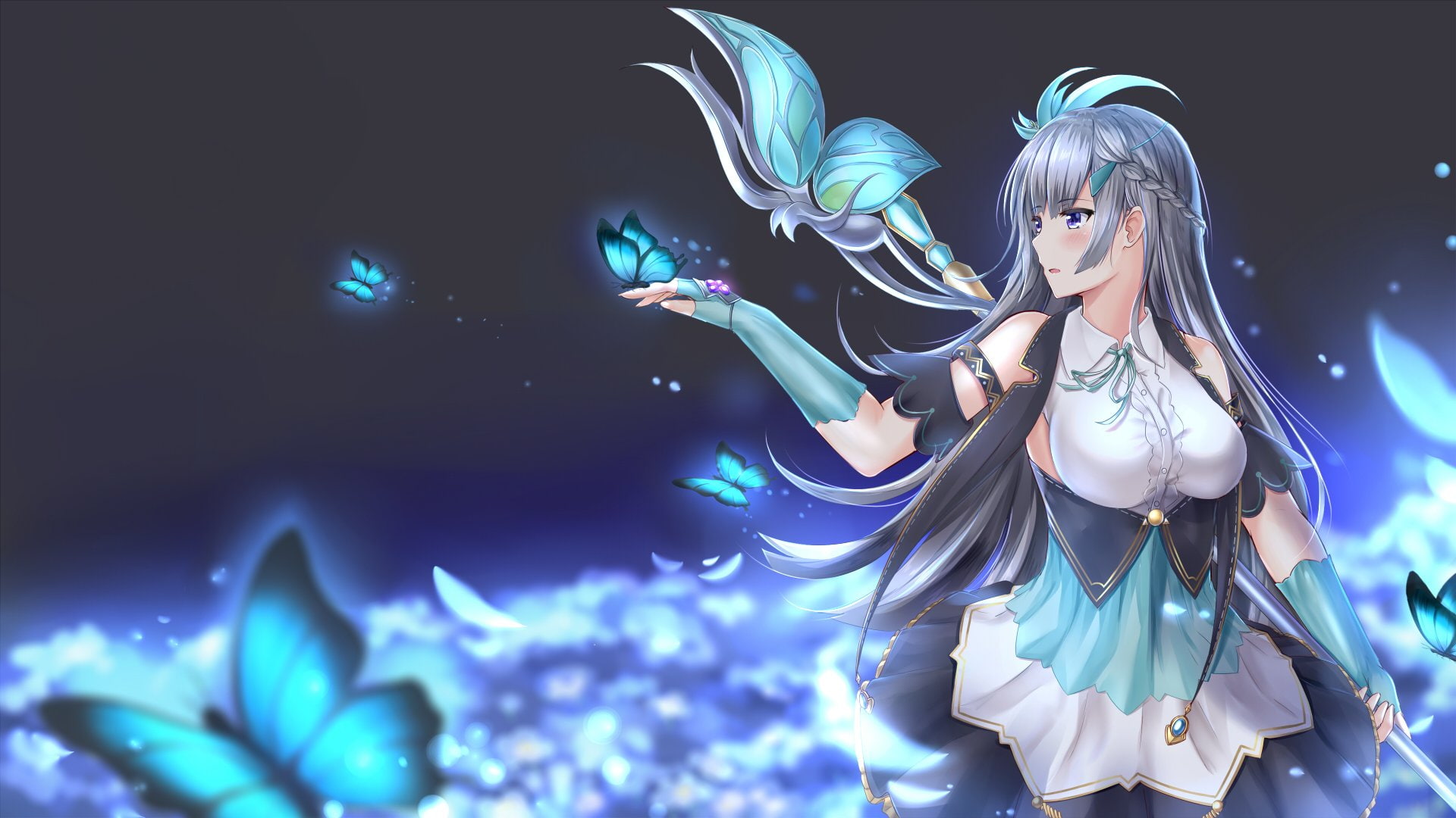Magia Record: Mahou Shoujo Madoka Magica Gaiden, Konoha Shizumi, Anime, 1080P, HD Wallpaper