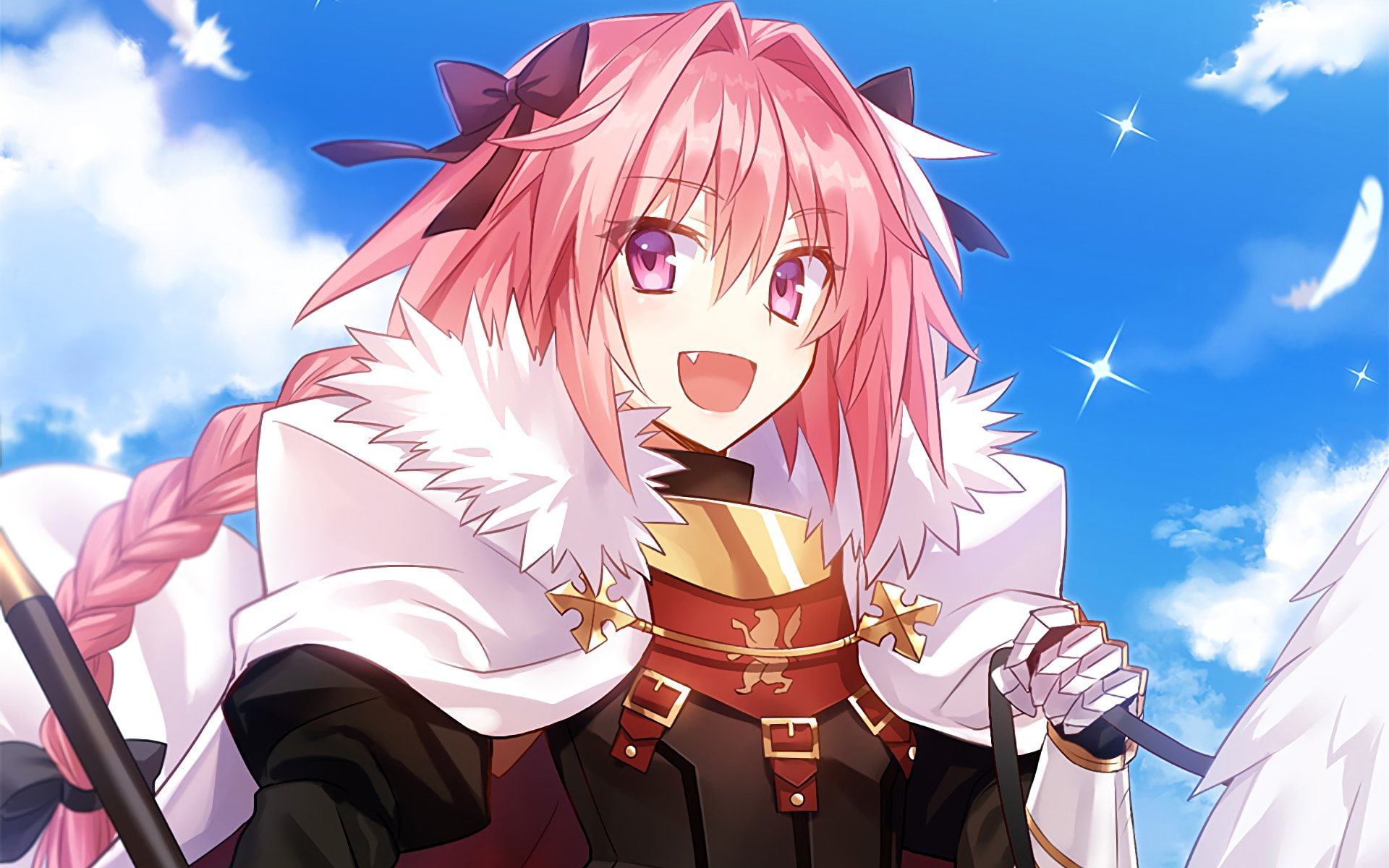nature, Fate/Apocrypha, celebration, 1080P, disguise, sunlight, clothing, Fate Series, mask, art and craft, Rider of Black (Fate/Apocrypha), sky, unrecognizable person, HD Wallpaper