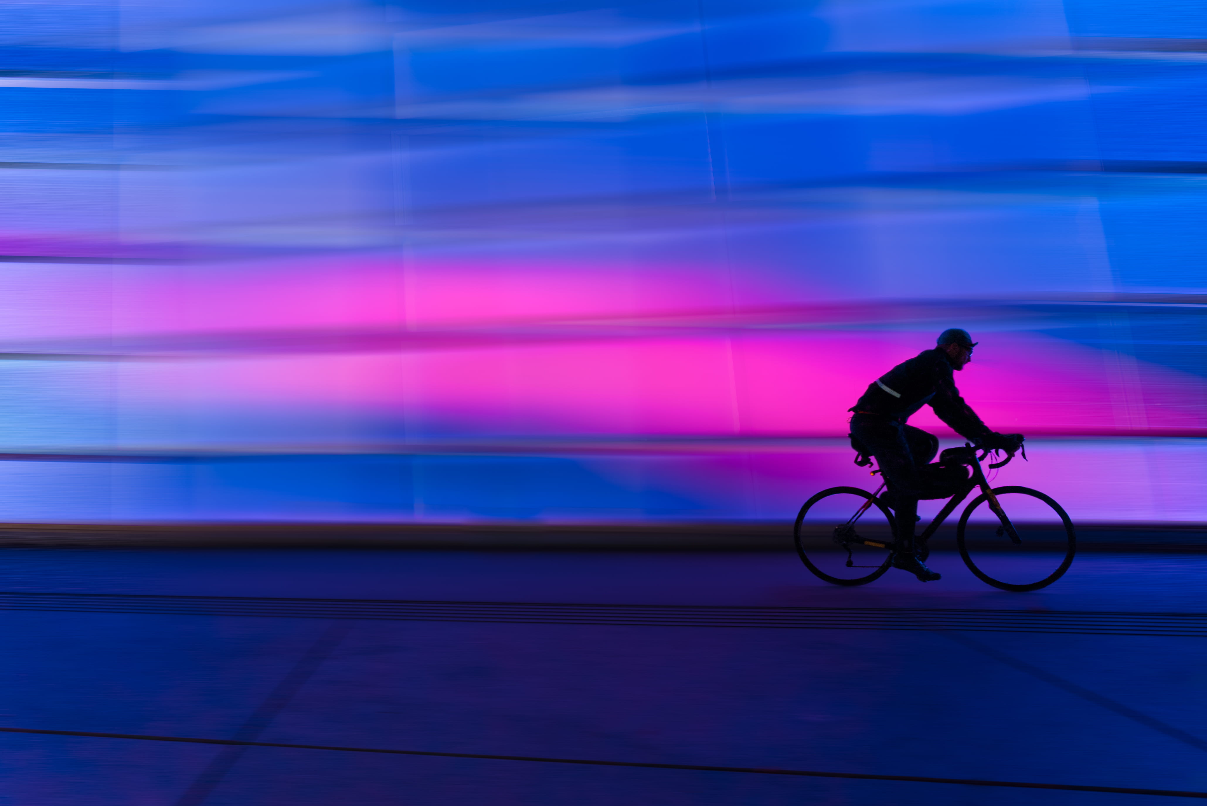 adult, activity, side view, motion, transportation, art, night, outdoors, vitality, colors, biker, person, design, commuter, men, urban, public domain images, HD Wallpaper