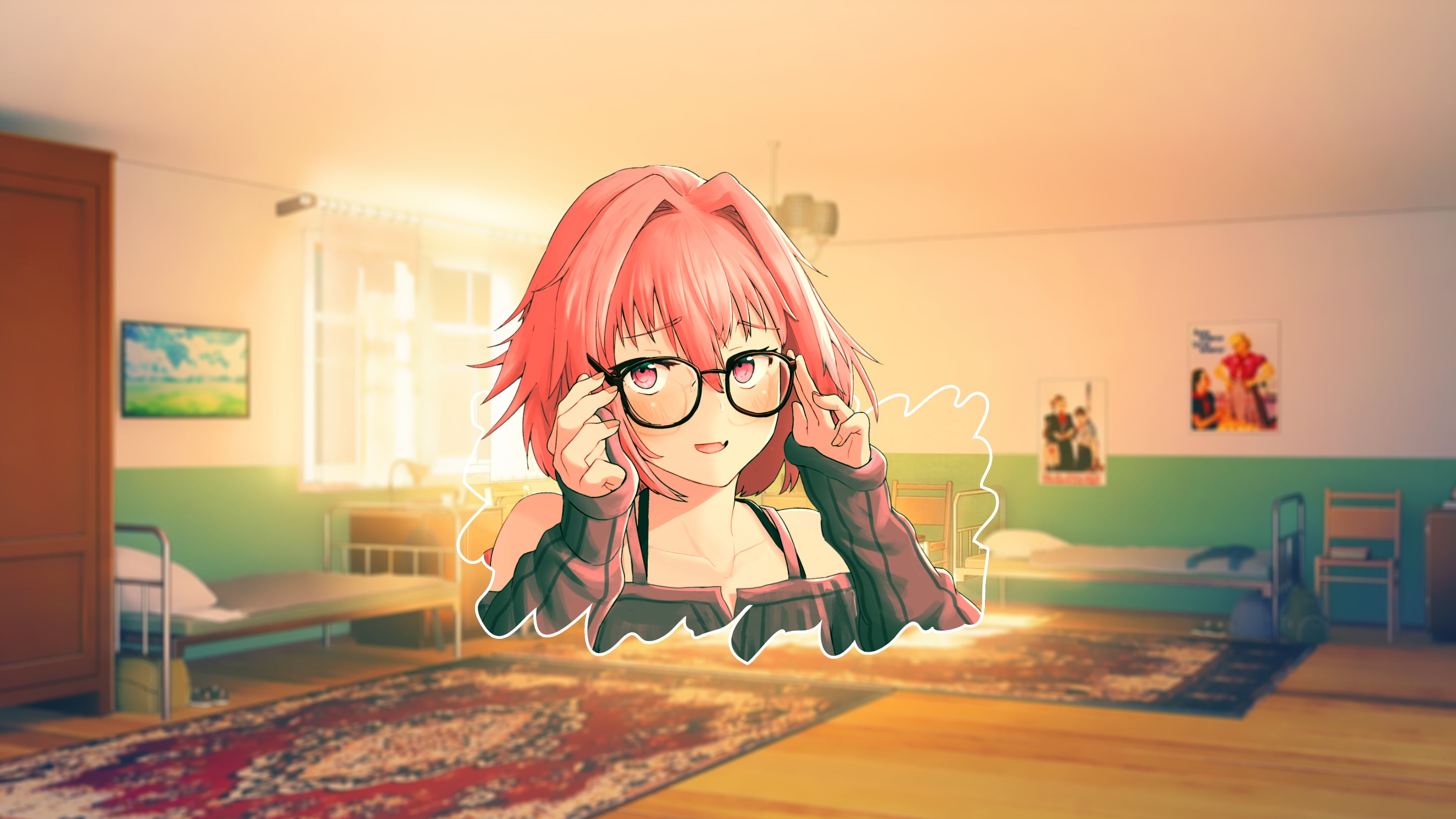 femboy, picture-in-picture, digital, 2K, Astolfo (Fate/Apocrypha), HD Wallpaper
