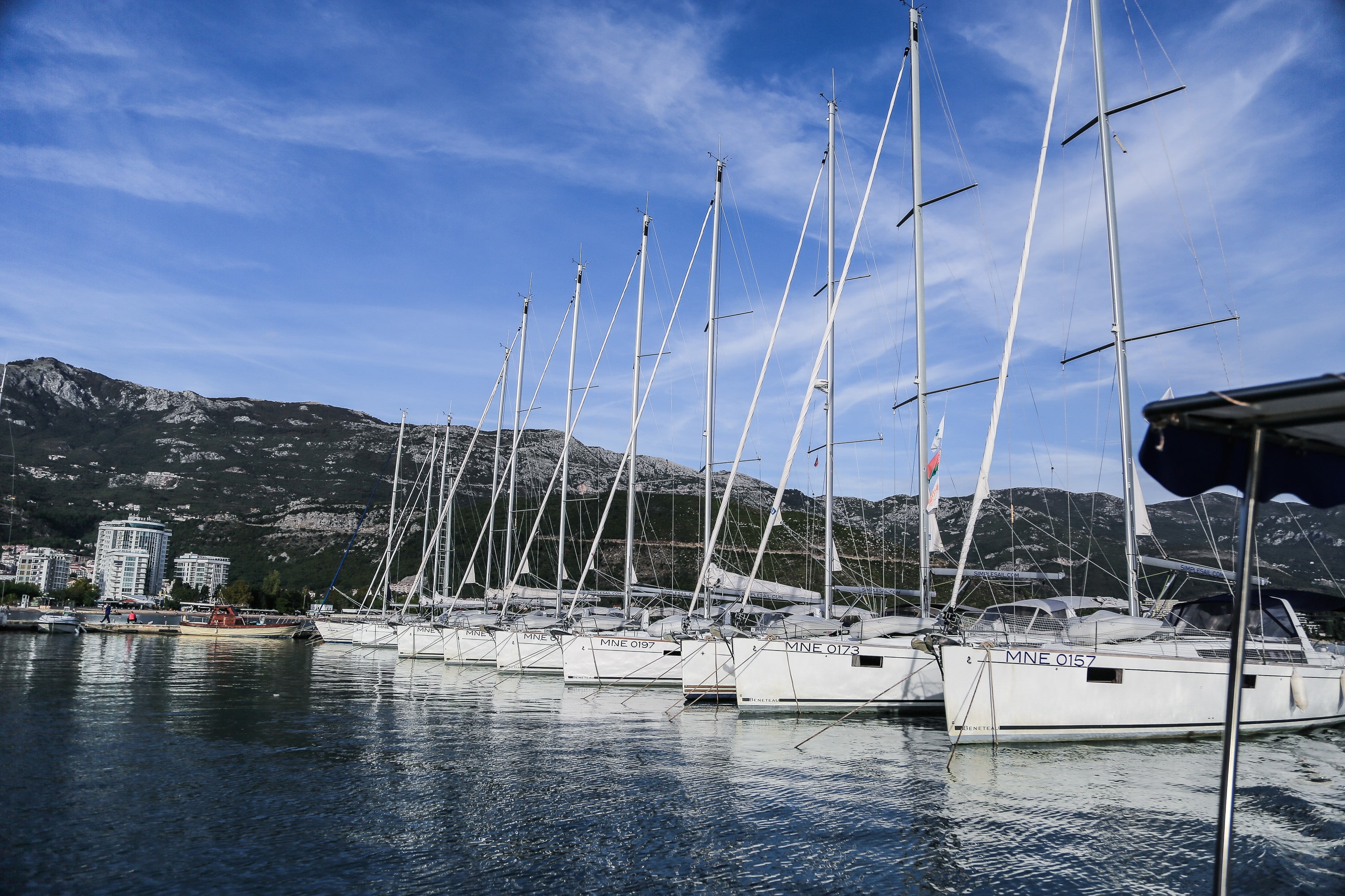 city, landscape, long exposure, nature, sea, yacht, 2K, HD Wallpaper