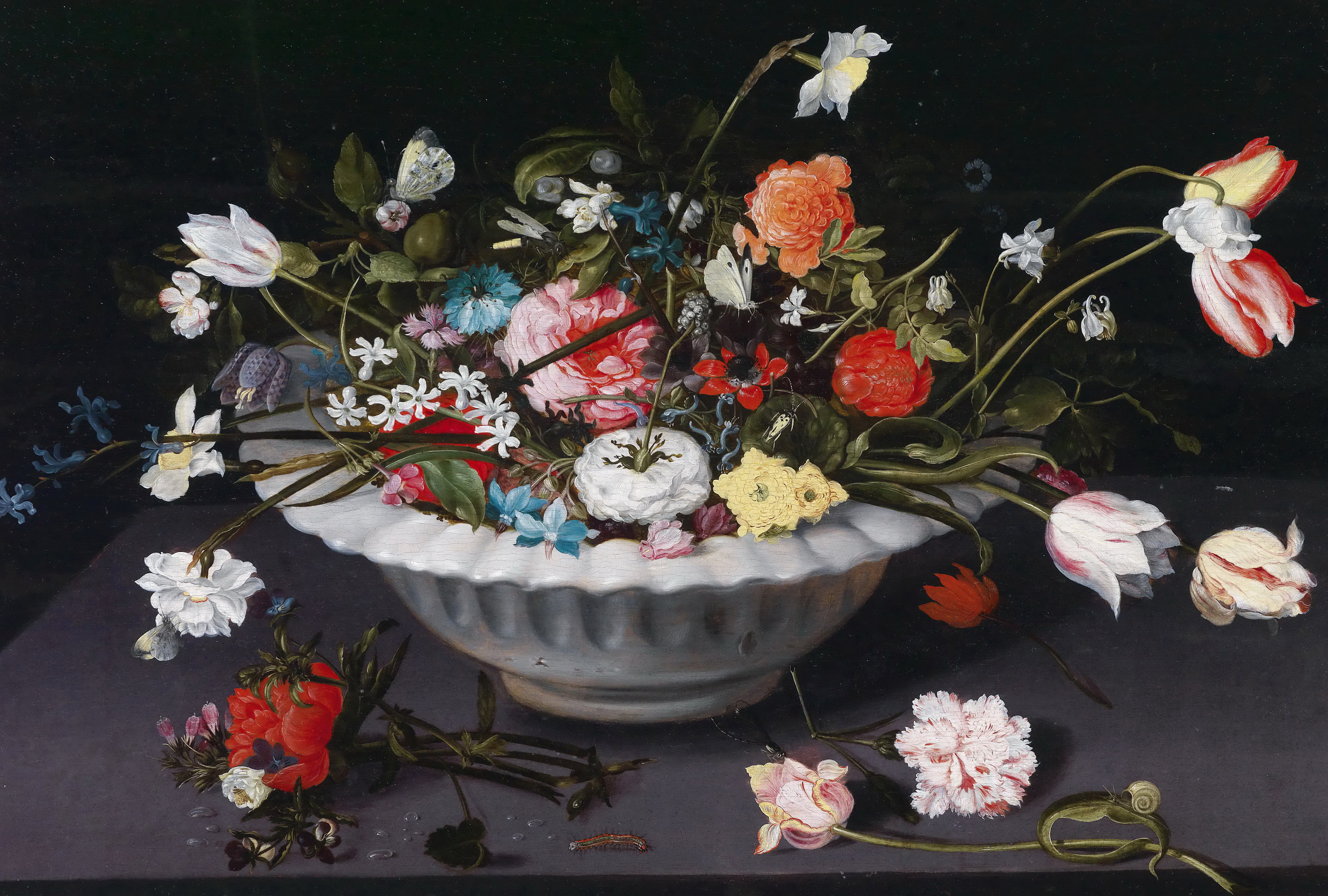 Jan Brueghel the younger, Still life with Flowers, picture, 2K, vase, HD Wallpaper