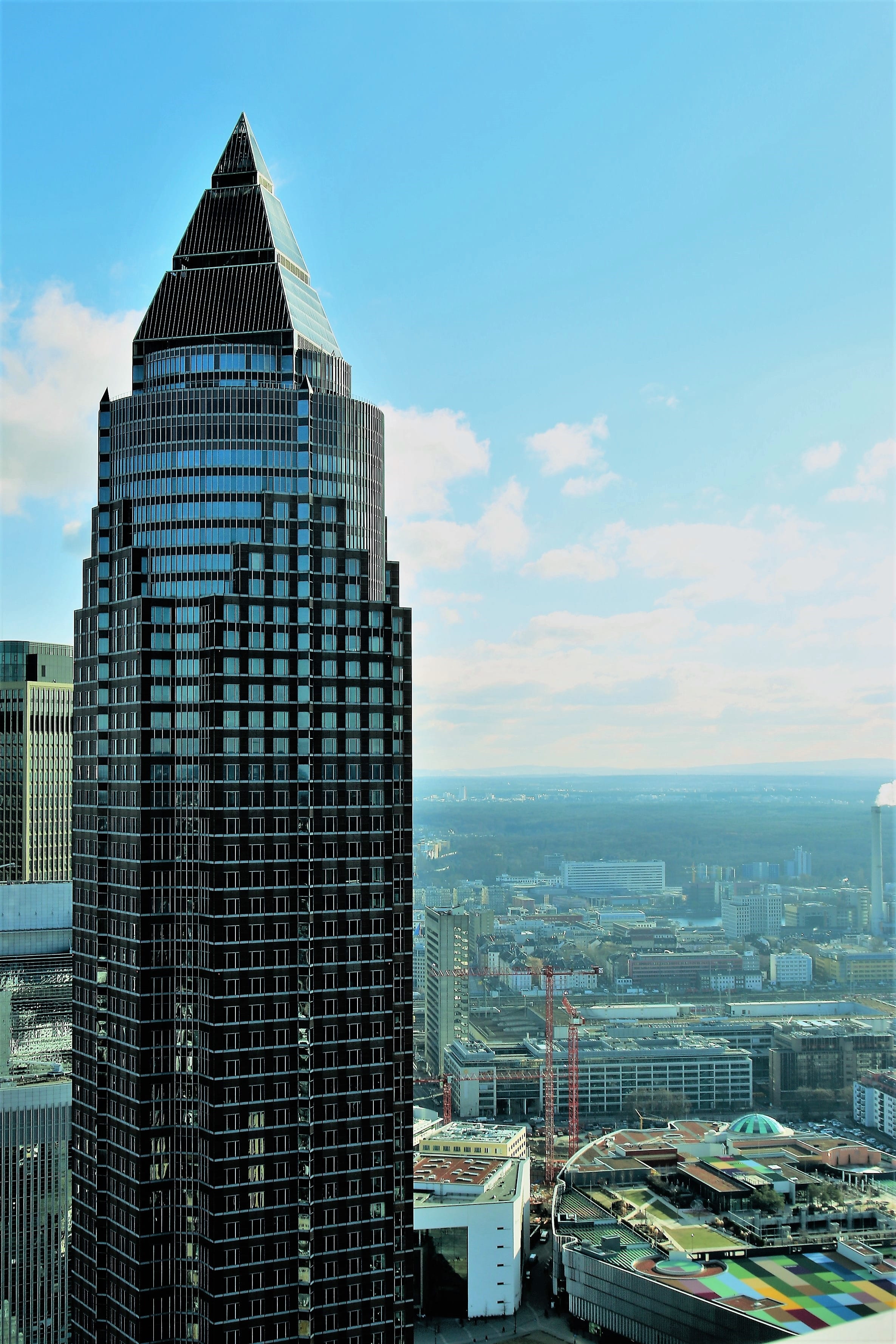 center, modern, financial district, no people, cloud - sky, 2K, building exterior, germany, travel destinations, architecture, nature, travel, hesse, skyscraper, Phone HD Wallpaper