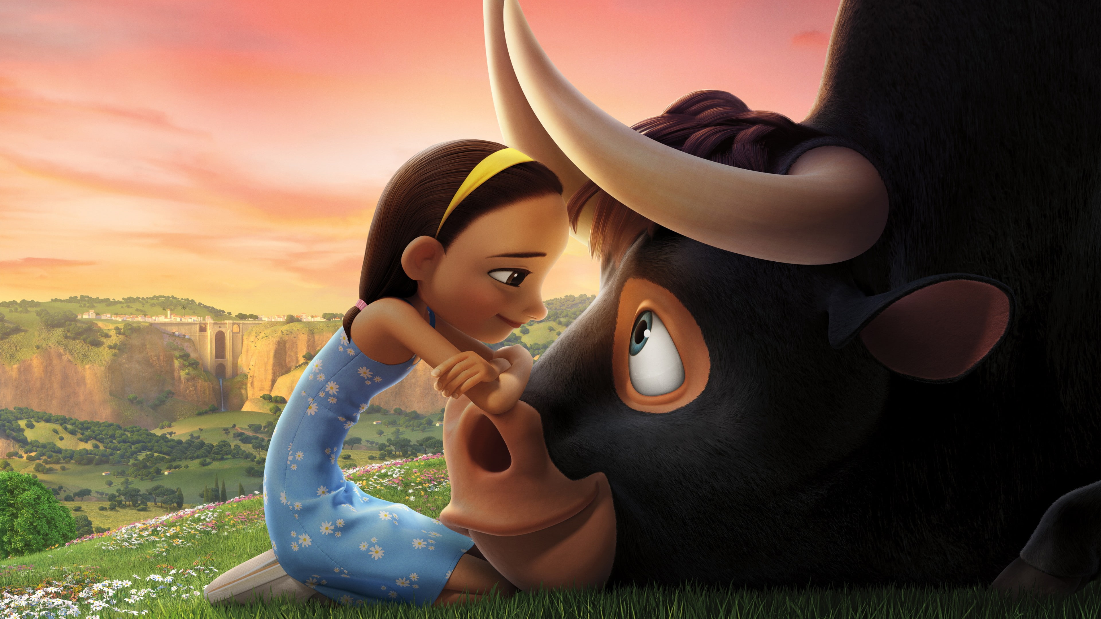 Ferdinand, animated, girl, poster, 4K, 4k, cow, learning, movie, HD Wallpaper