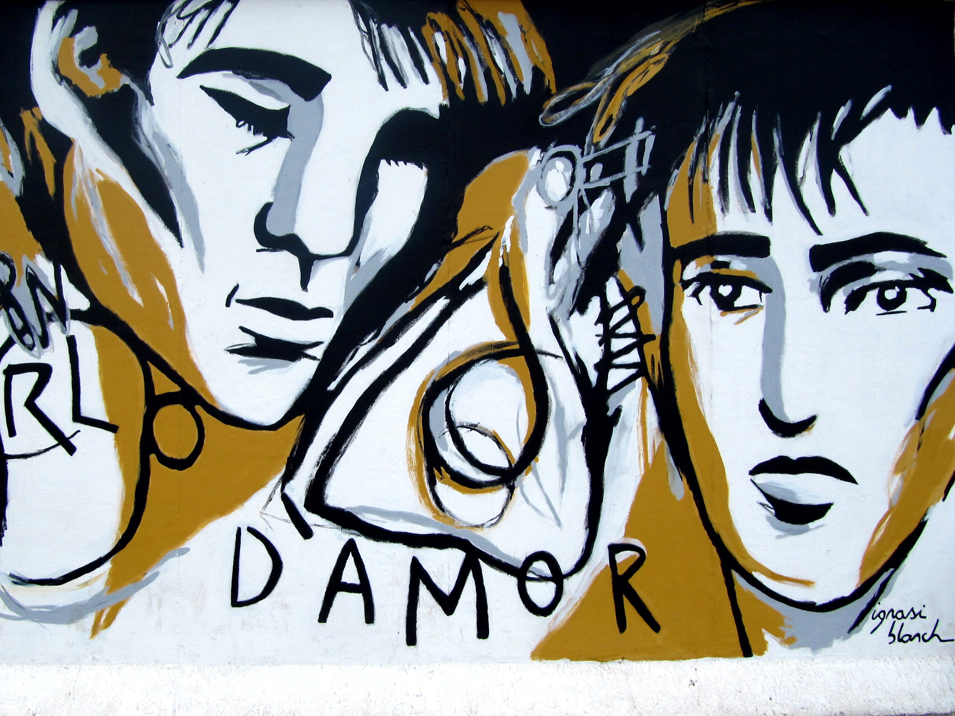 representation, outdoors, hip hop, paint, creativity, graffiti, berlin, wall - building feature, text, close-up, east side gallery, art, art and craft, HD Wallpaper