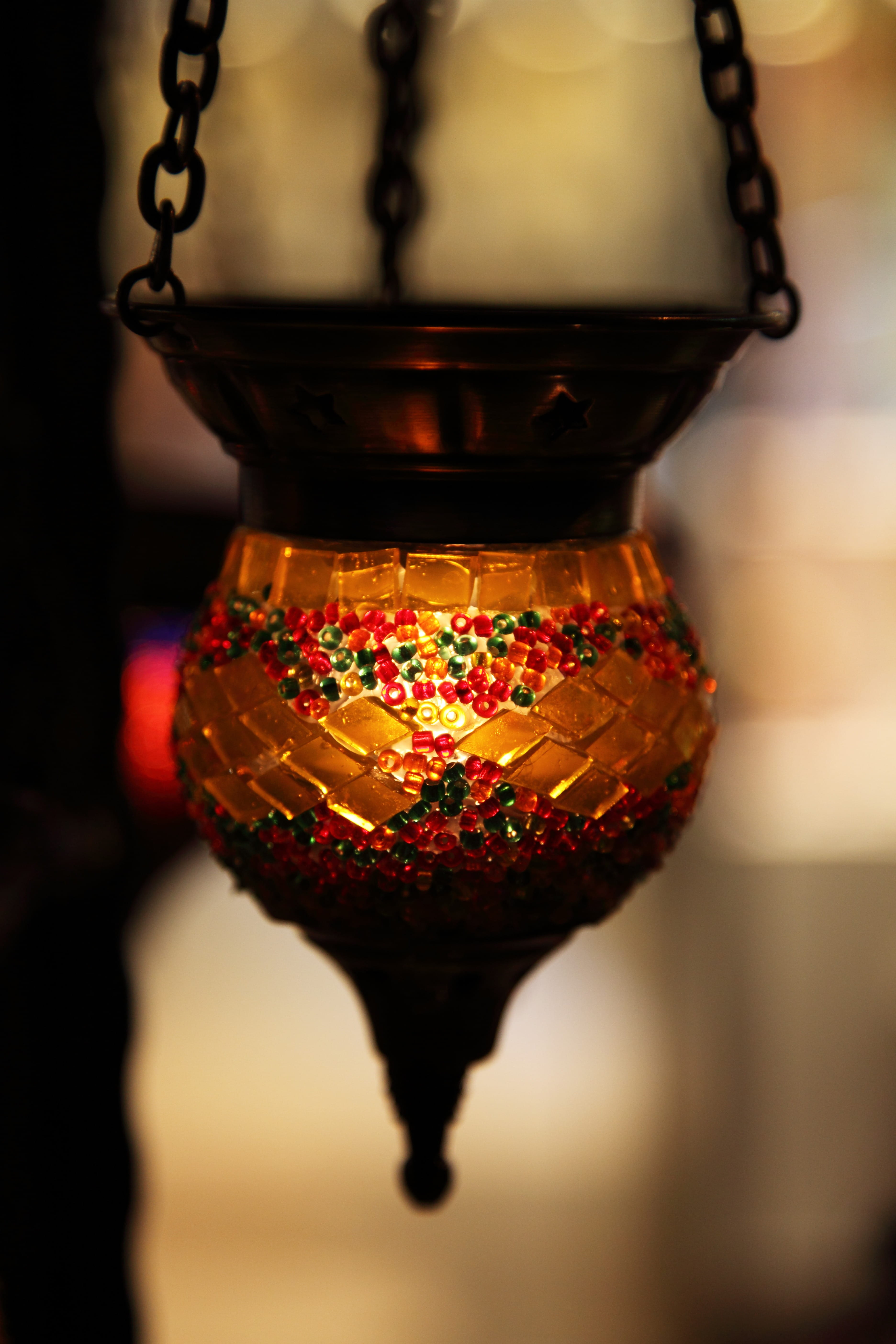 mosaics, craft, indoors, traditional, cultures, turkey, ornate, art and craft, container, 5K, floral pattern, glass, glass - material, colors, no people, Phone HD Wallpaper