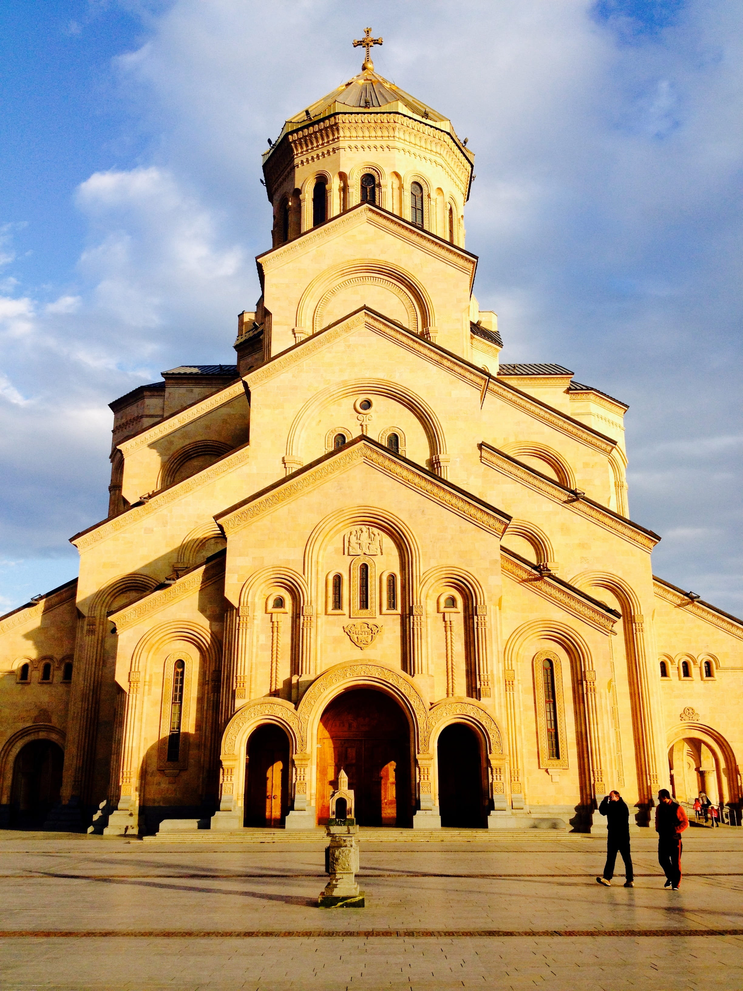ornate, travel destinations, nature, architecture, the past, belief, sky, day, cloud - sky, landmark, Tbilisi, built structure, Cathedral, facade, religion, Phone HD Wallpaper