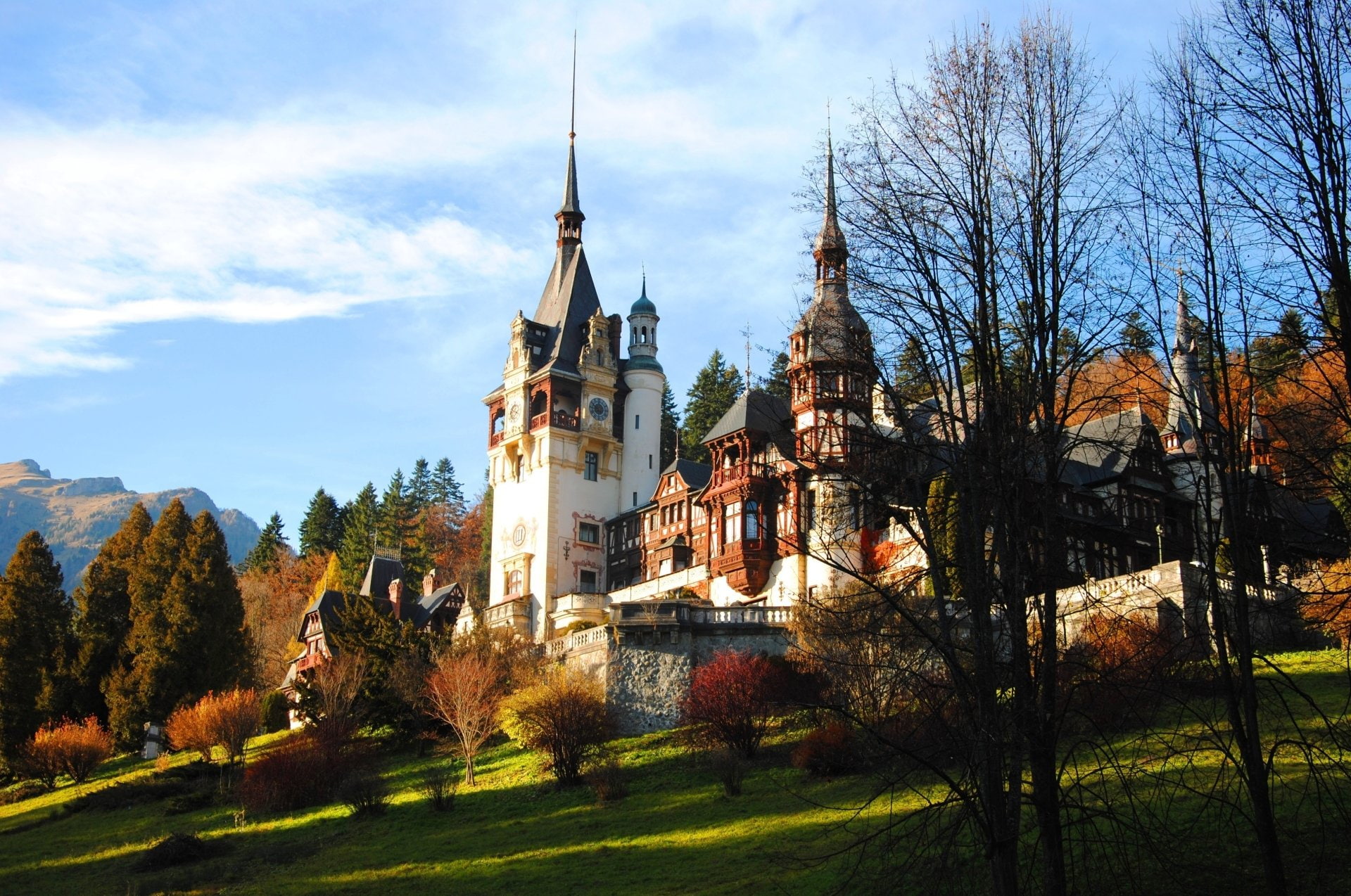 Peles Castle, 1080P, Romania, Architecture, Castle, Castles, Fall, HD Wallpaper