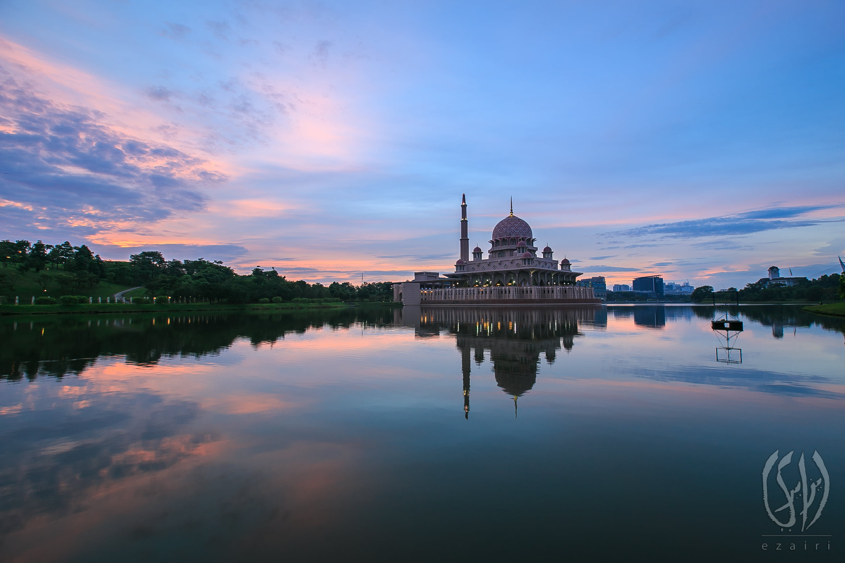 Mosques, 2K, Putra Mosque, Putrajaya, Malaysia, HD Wallpaper