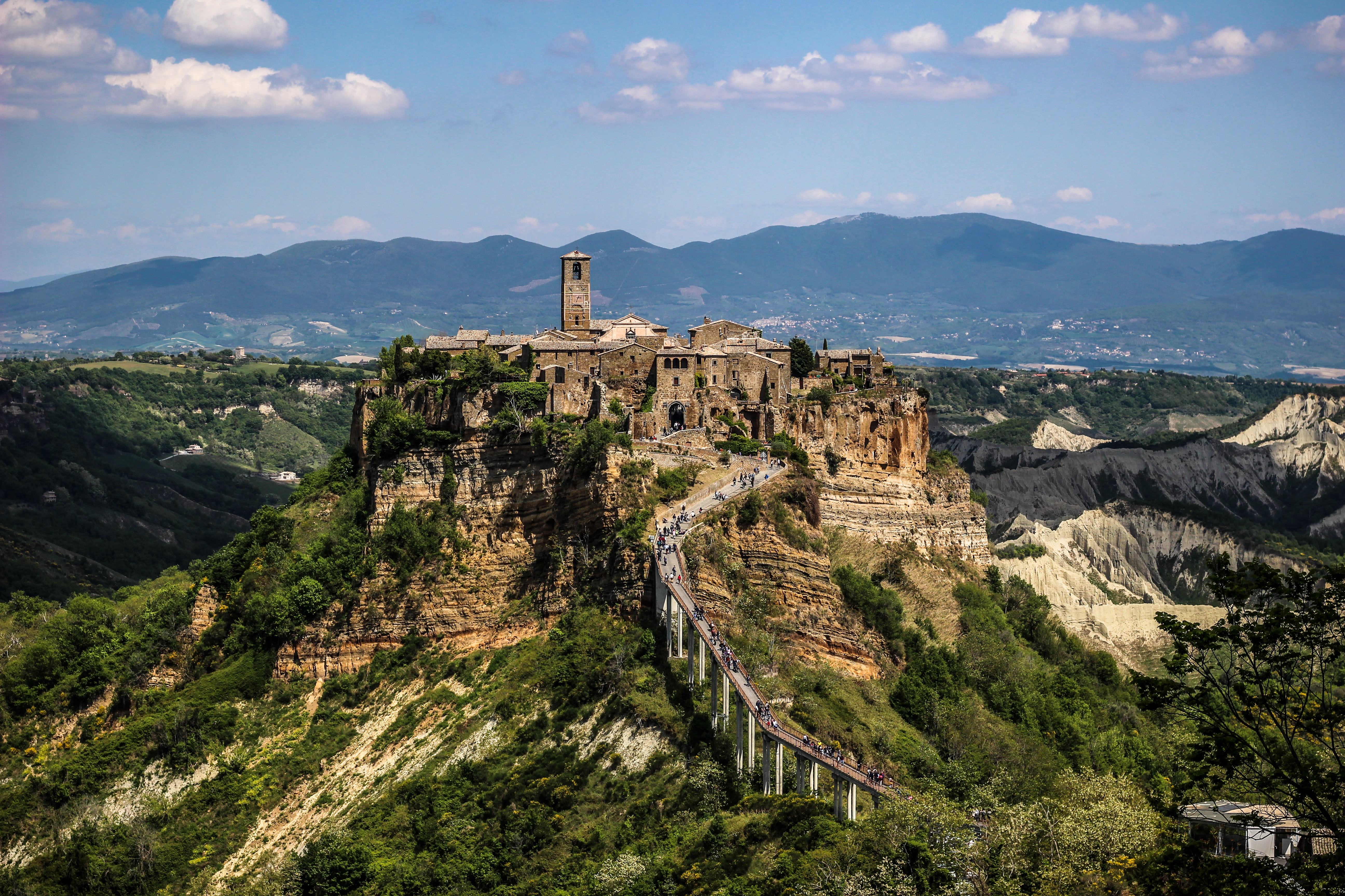 sky, heritage, nature, outdoors, religion, villages, scenics, mountain range, landscape, history, building exterior, tourism, plant, mountain, old town, HD Wallpaper