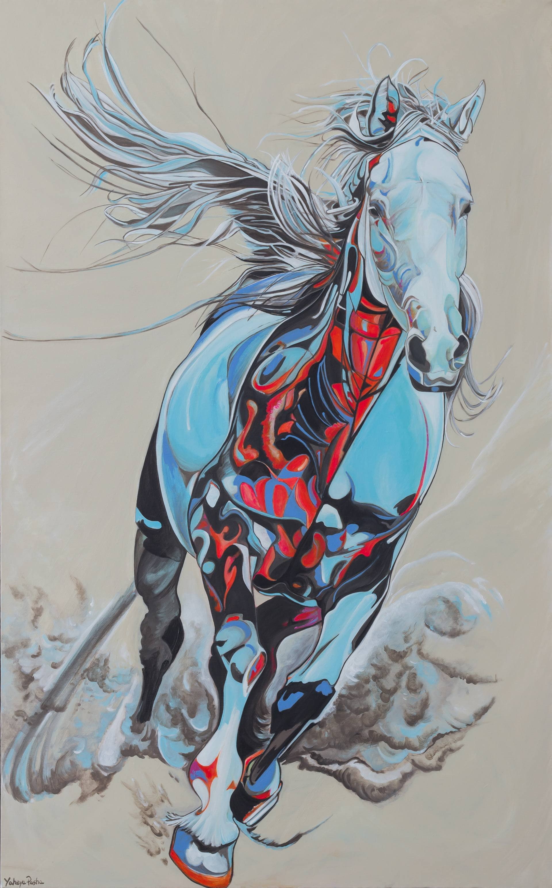 horse, Pasha, And039etherealand039, art, Artist, 2K, Beauty, painting, Yaheya, Phone HD Wallpaper
