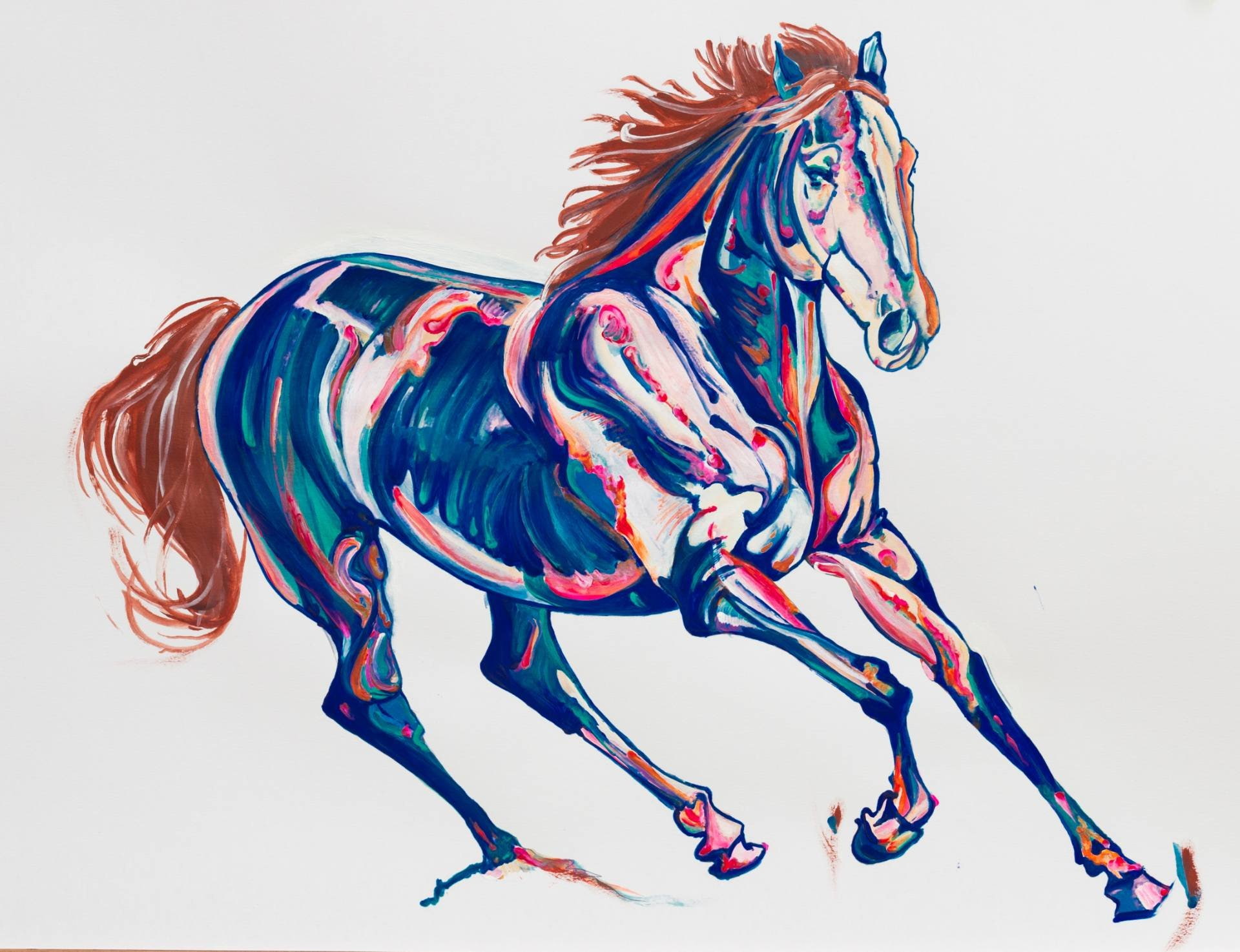 animal wildlife, Pasha, horse, indoors, no people, gray, 1080P, multi colored, creativity, art and craft, animal, domestic, Beauty, motion, animal themes, HD Wallpaper