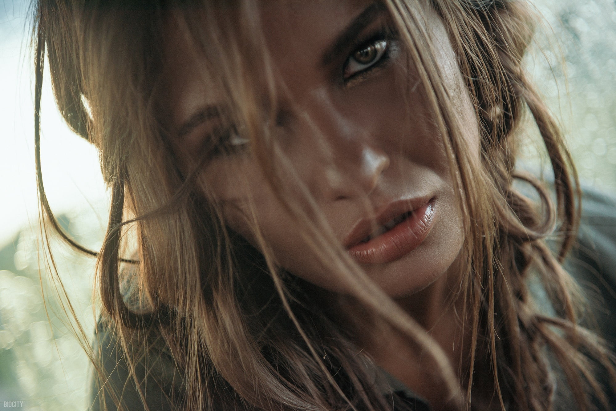 face, 1080P, Pasha Karpenko, portrait, blonde, frontal view, women, Biocity Monte, HD Wallpaper