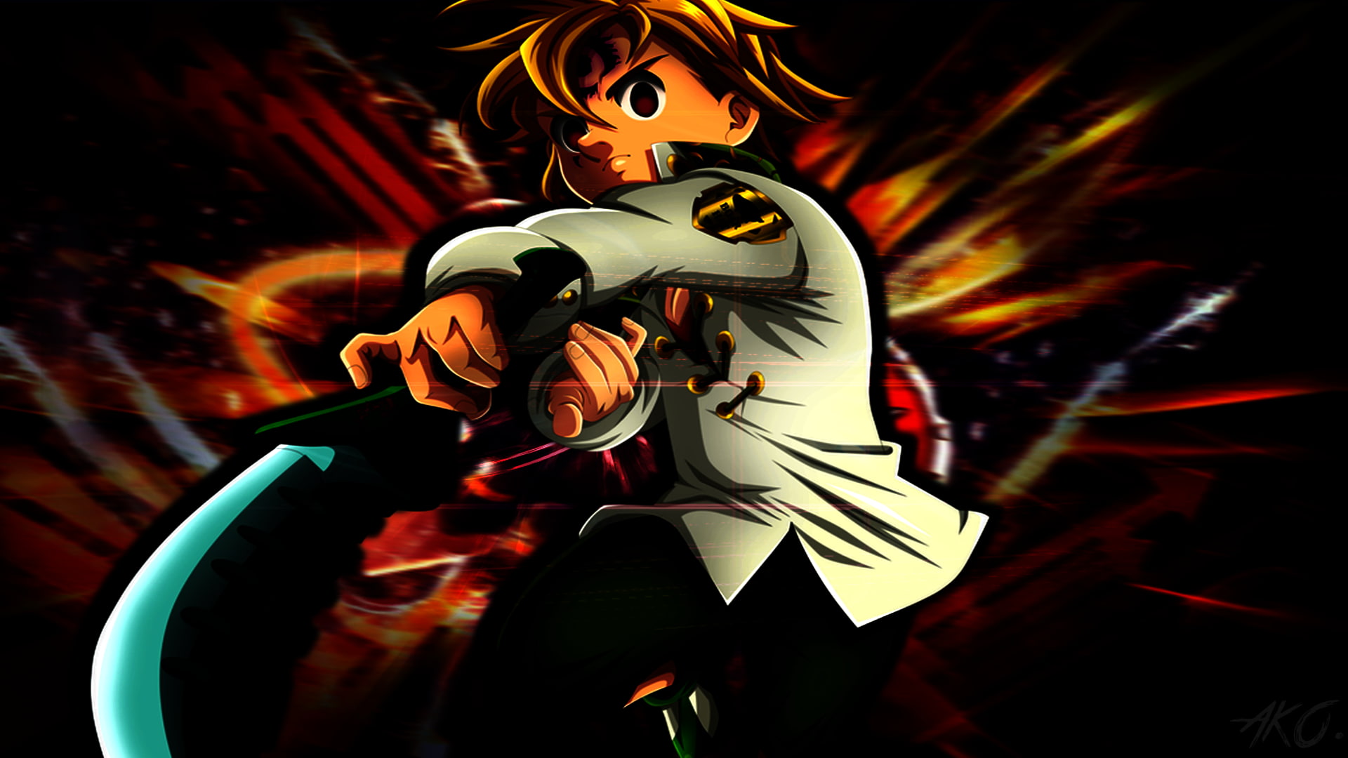 1080P, meliodas, the seven deadly sins, Anime, nanatsu no taizai, HD Wallpaper
