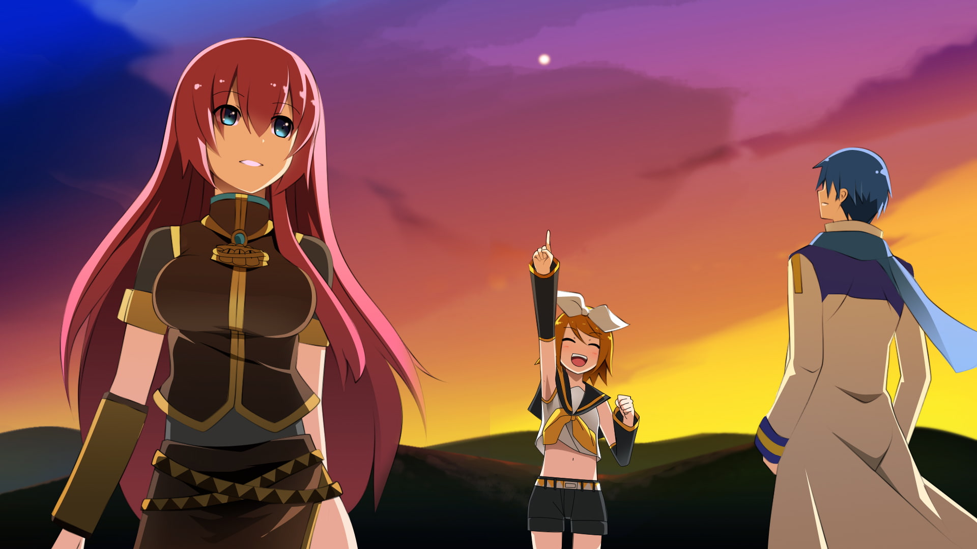 rin, yakitori oni, vocaloid, kagamine, 1080P, luka, megurine, kaito, HD Wallpaper