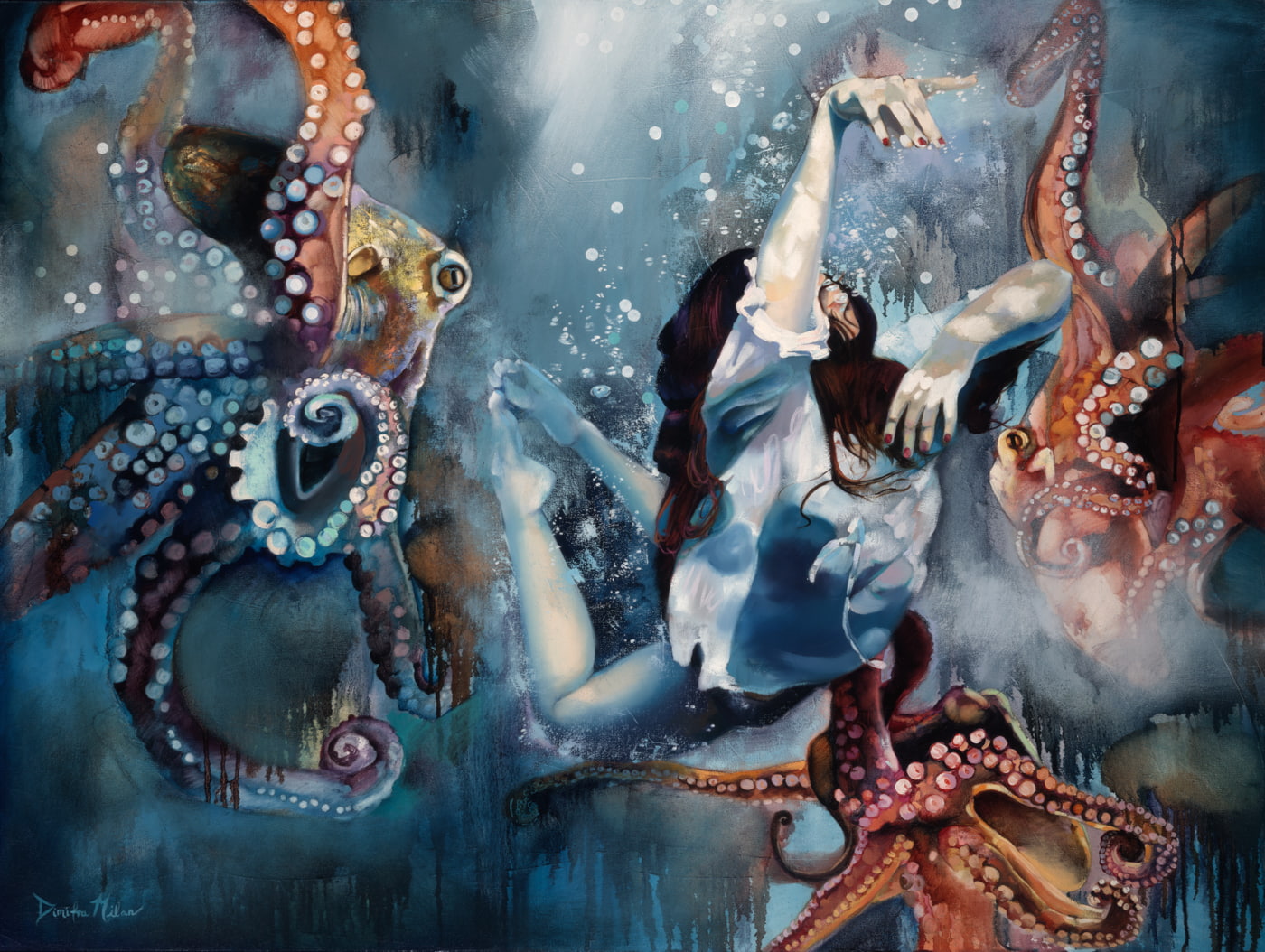 720P, Dimitra Milan, painting, HD Wallpaper
