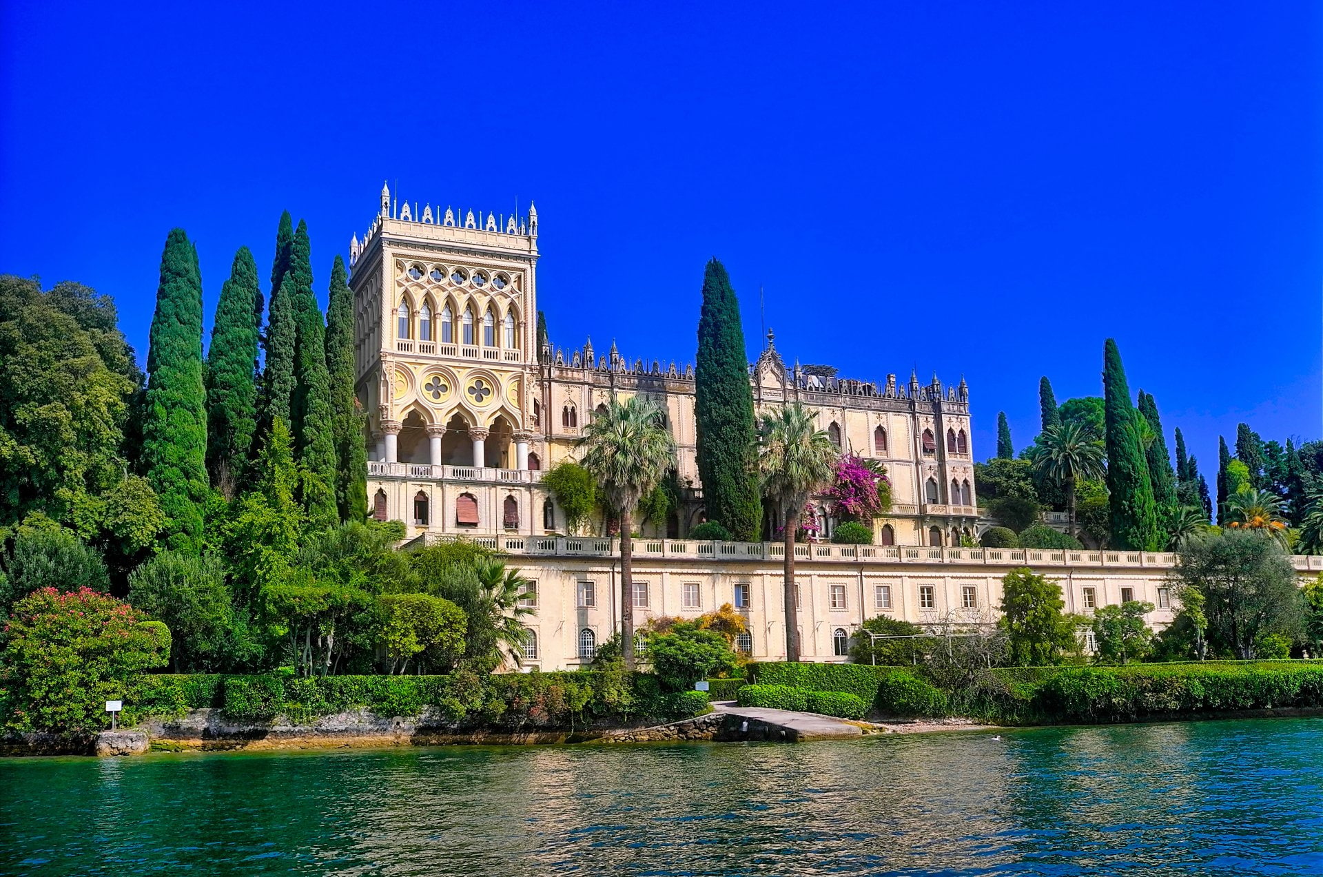 Italy, Man Made, Villa, Villa Borghese Cavazza, 1080P, Lake Garda, Lombardy, HD Wallpaper