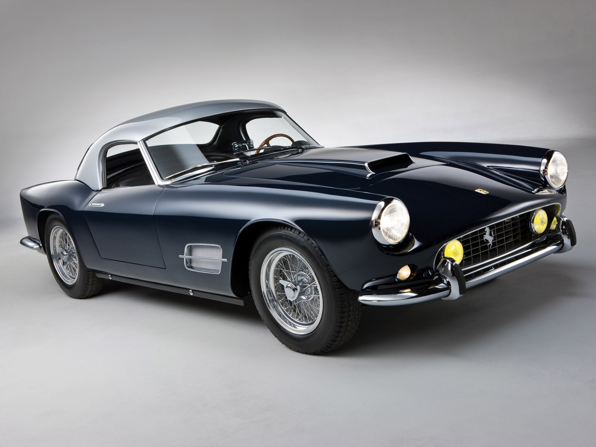 profile view, classic, tire, car, sports car, retro styled, vintage car, metal, convertible, studio shot, sport, land vehicle, ferrari 250 gt california spyder lwb, HD Wallpaper