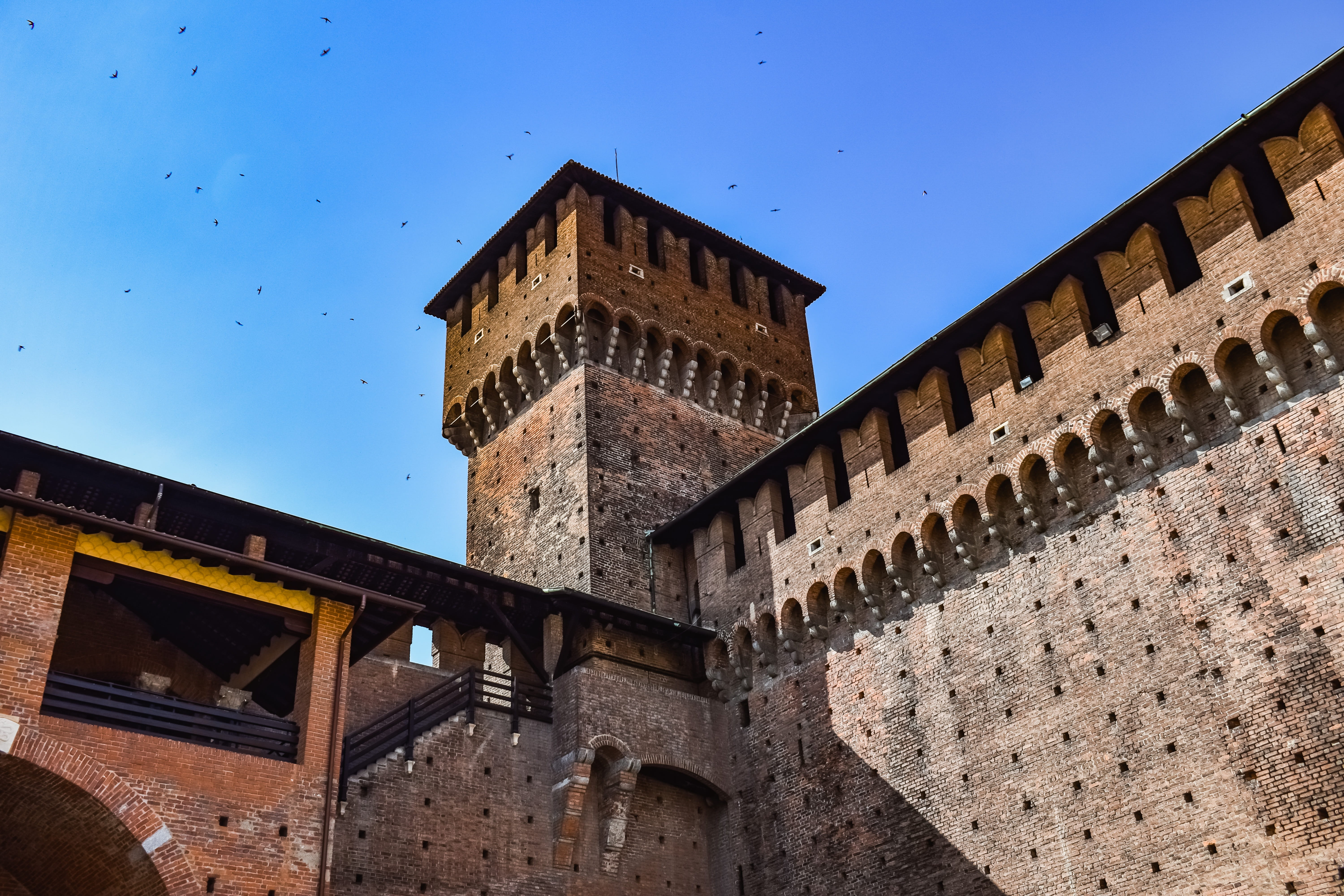 old, building, attraction, tourism, architecture, fort, travel, city, low angle view, historically, wall, travel destinations, milan, culture, lombardy, HD Wallpaper