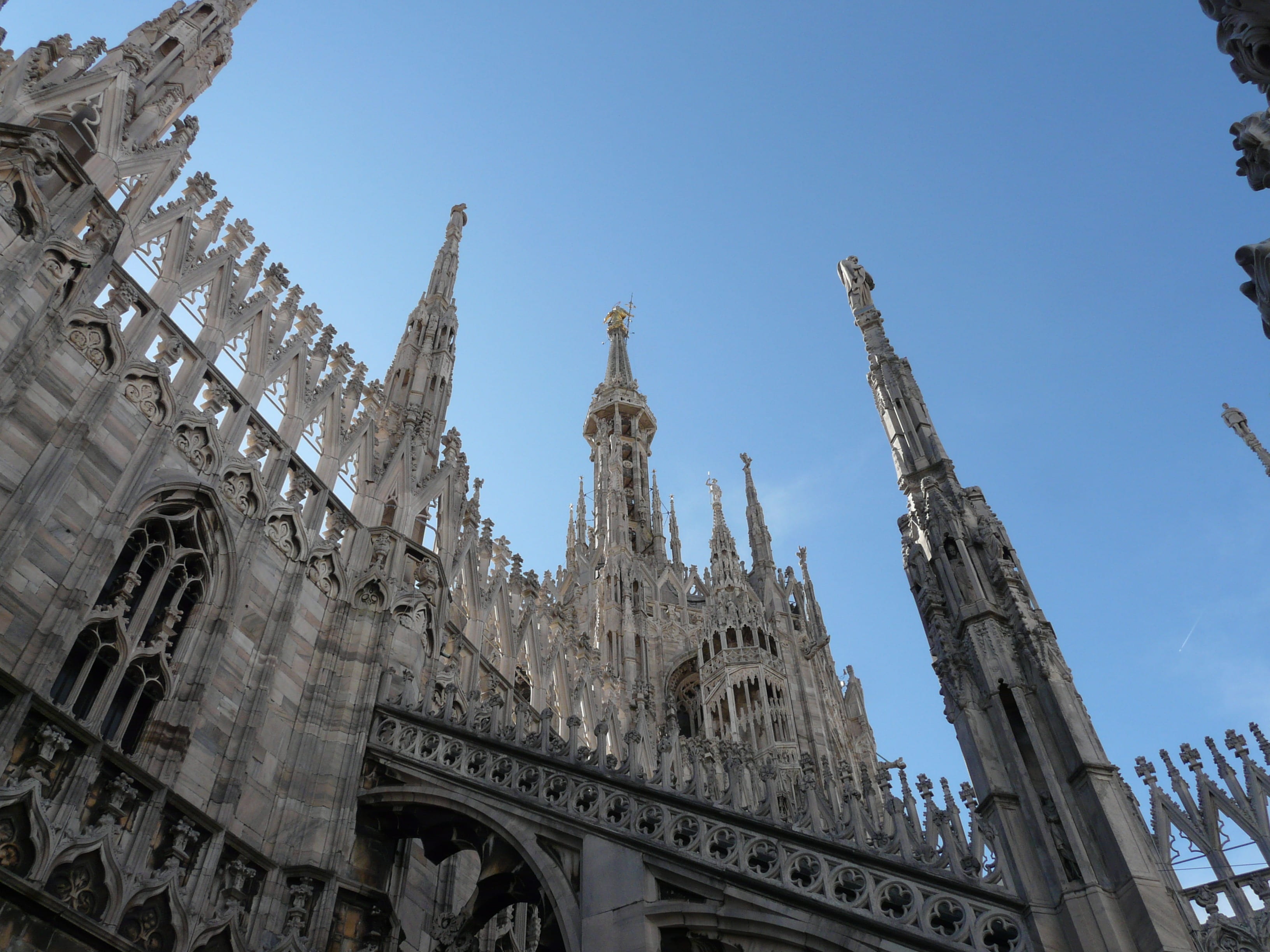 milan, the past, ornate, building, outdoors, architectural column, history, spirituality, architecture, building exterior, religion, nature, spire, low angle view, HD Wallpaper