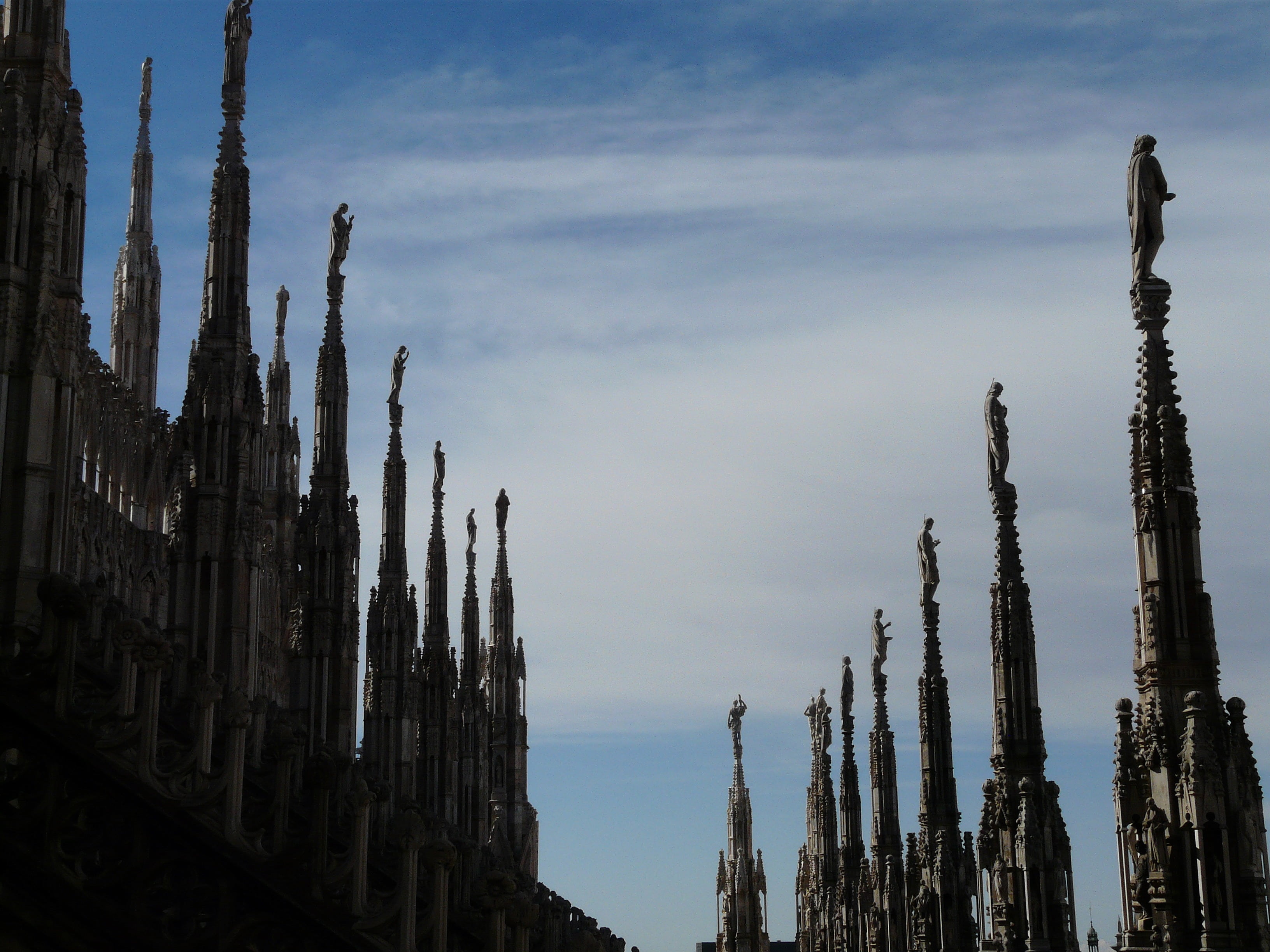 day, the past, tall - high, sky, plant, outdoors, travel destinations, built structure, tranquil scene, milan, no people, nature, cathedral, cloud - sky, HD Wallpaper