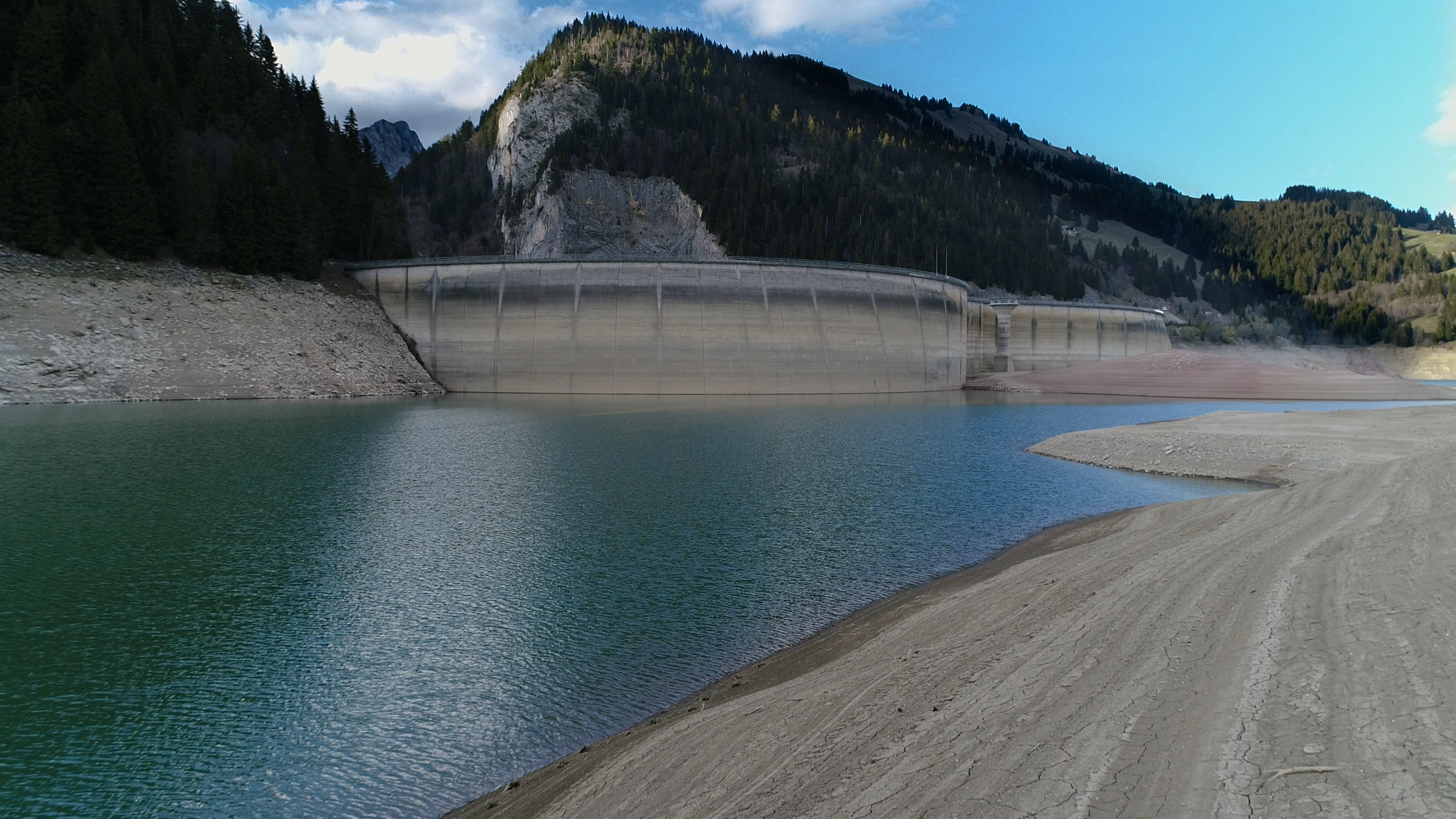 dam, switzerland, land, lagoon, environment, travel, pine woodland, no people, scenics - nature, lake, 4K, mountain, travel destinations, turquoise colored, HD Wallpaper
