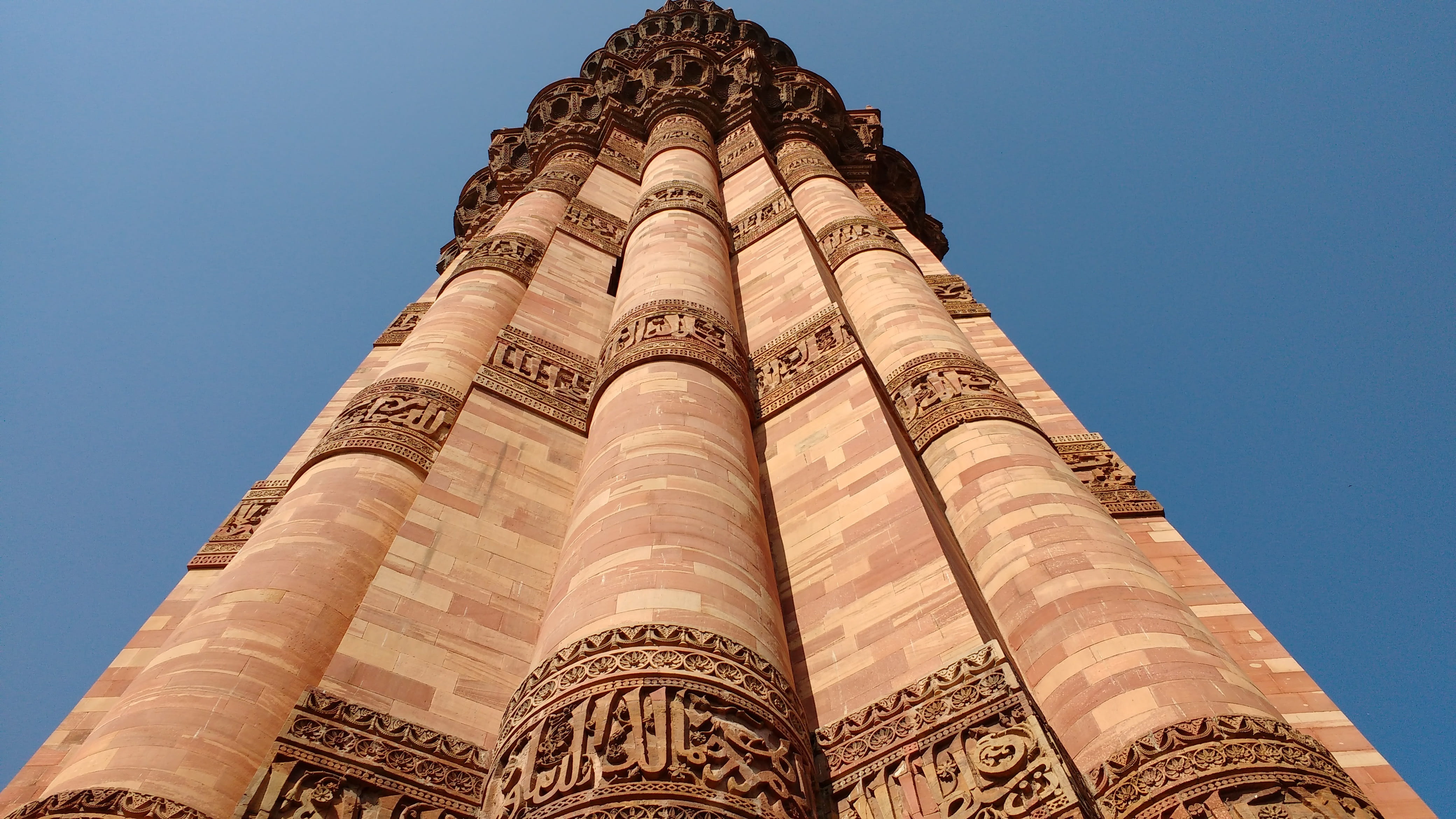 culture, qutb minar, india, landmark, oreiental, history, attraction, architecture, minaret, 4K, religion, delhi, red sandstone, HD Wallpaper