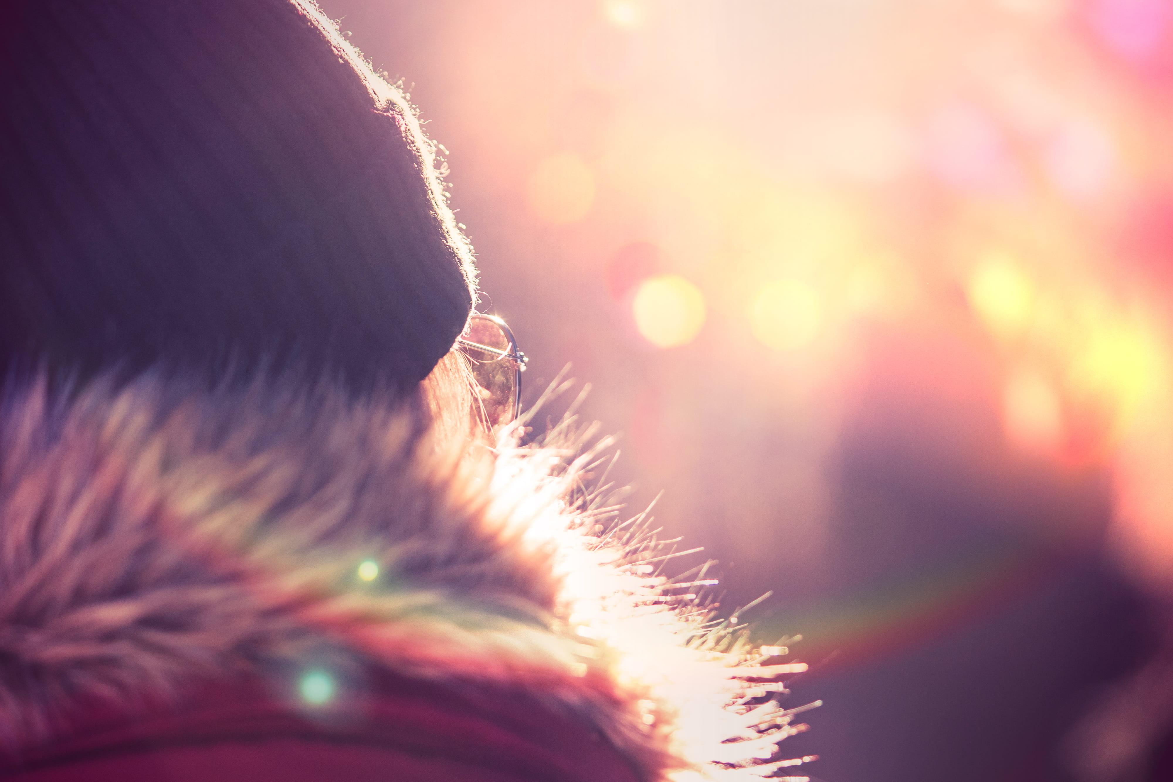 adult, headshot, lifestyles, lens flare, human hair, young, human head, human body part, Hat, cold, Jacket, room for text, 4K, body part, sunlight, day, HD Wallpaper