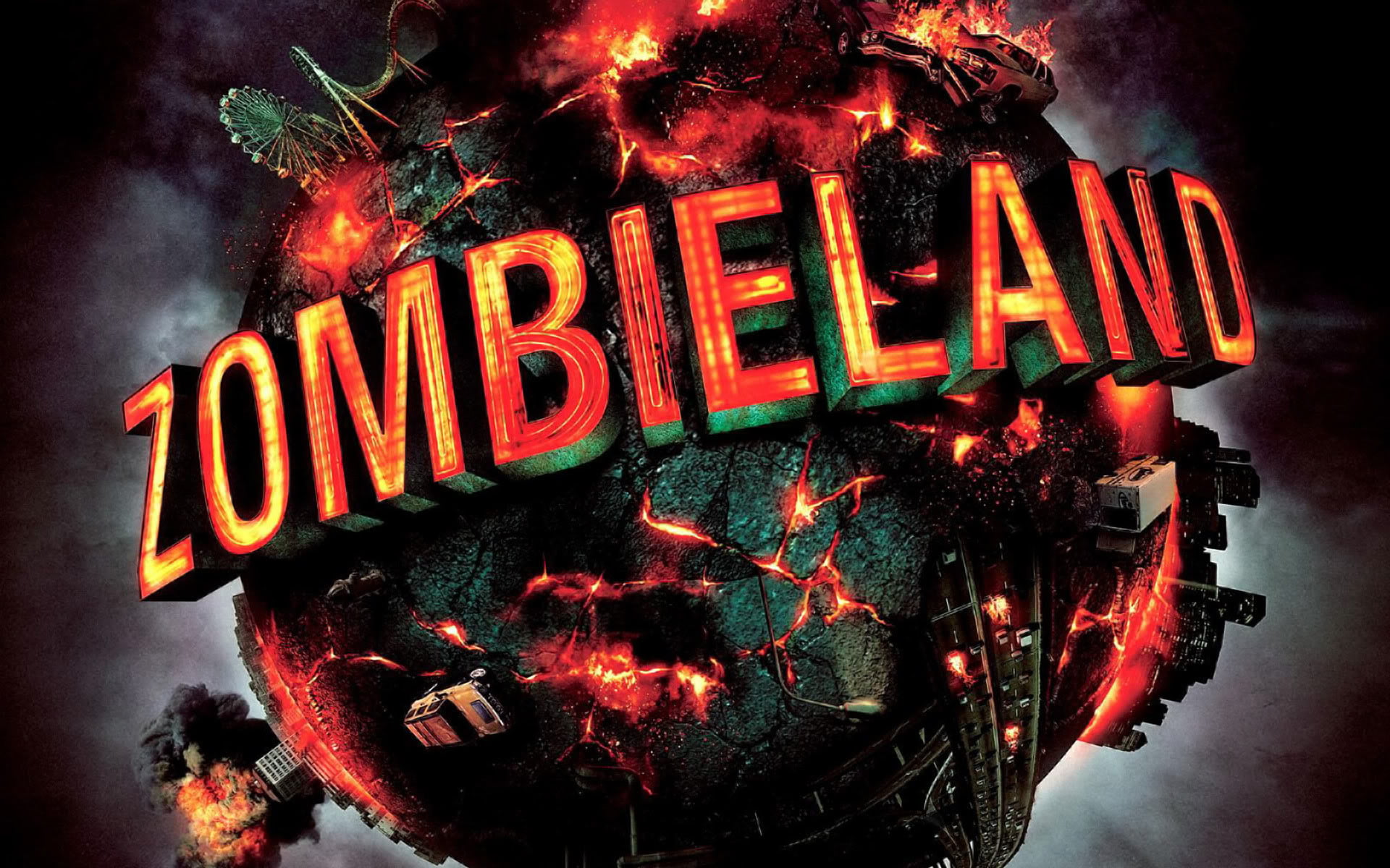 close-up, message, glowing, poster, arts culture and entertainment, nature, capital letter, 2009 (Year), 1080P, night, no people, text, sign, Zombieland, HD Wallpaper