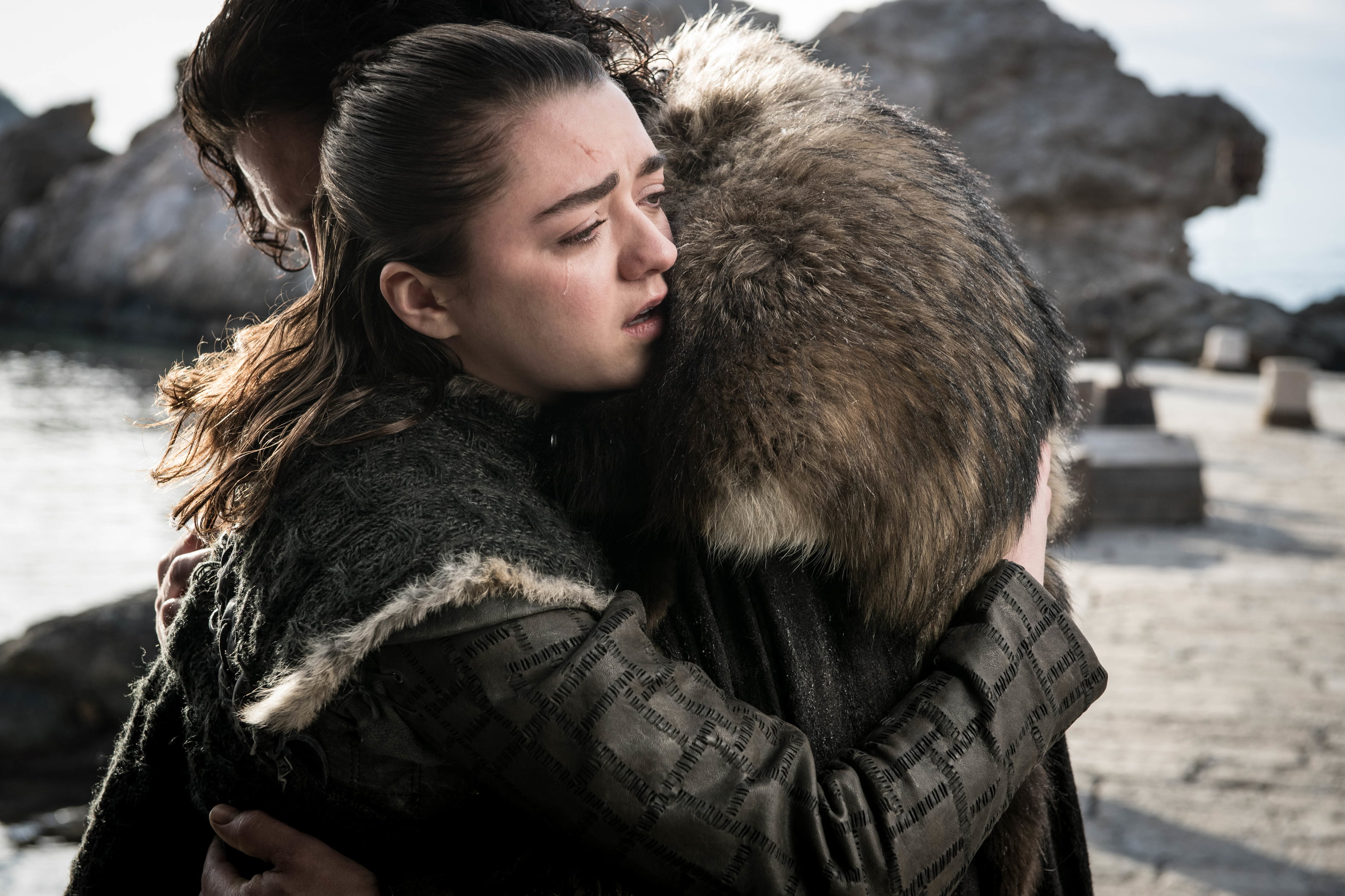 Jon Snow, Arya Stark, 2K, Maisie Williams, TV Show, Kit Harington, Game Of Thrones, HD Wallpaper