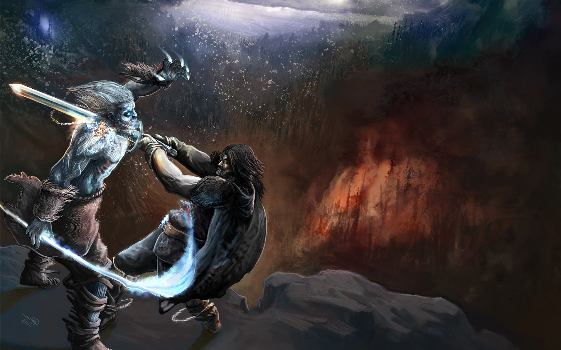 Azor Ahai, 1080P, Game Of Thrones, fantasy Art, White Walkers, HD Wallpaper