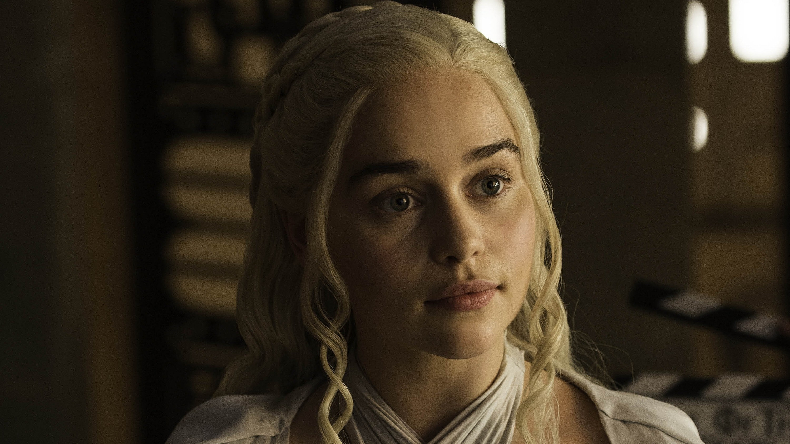 Danereys, 2K, Actress, screenshot, The series, thrones, clarke, face, emilia, Targarye, game, Game of thrones, HD Wallpaper