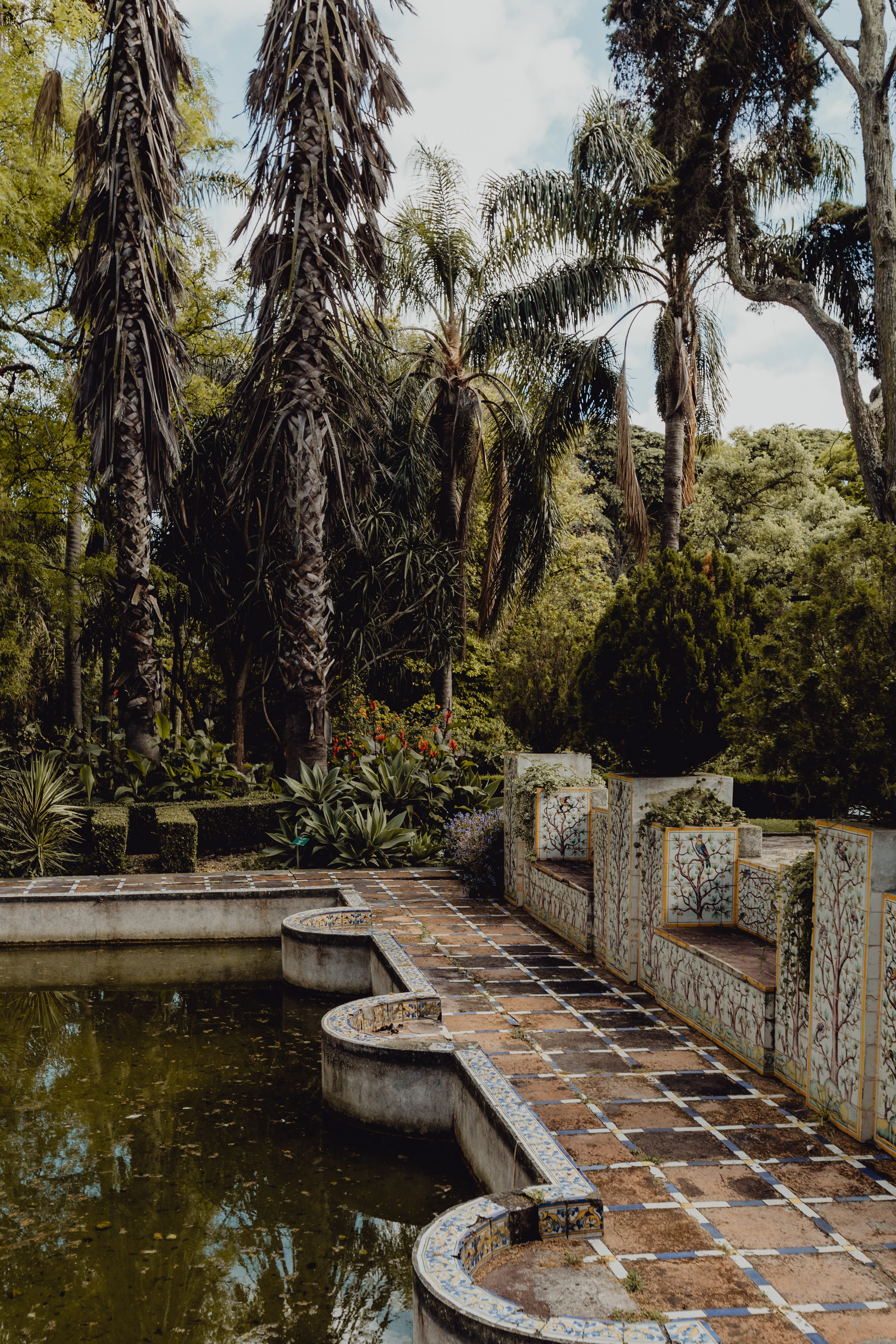 nature, swimming pool, growth, water, portugal, tree, day, Europe, reflection, garden, no people, lisbon, architecture, pond, plant, belem, botany, outdoors, Phone HD Wallpaper