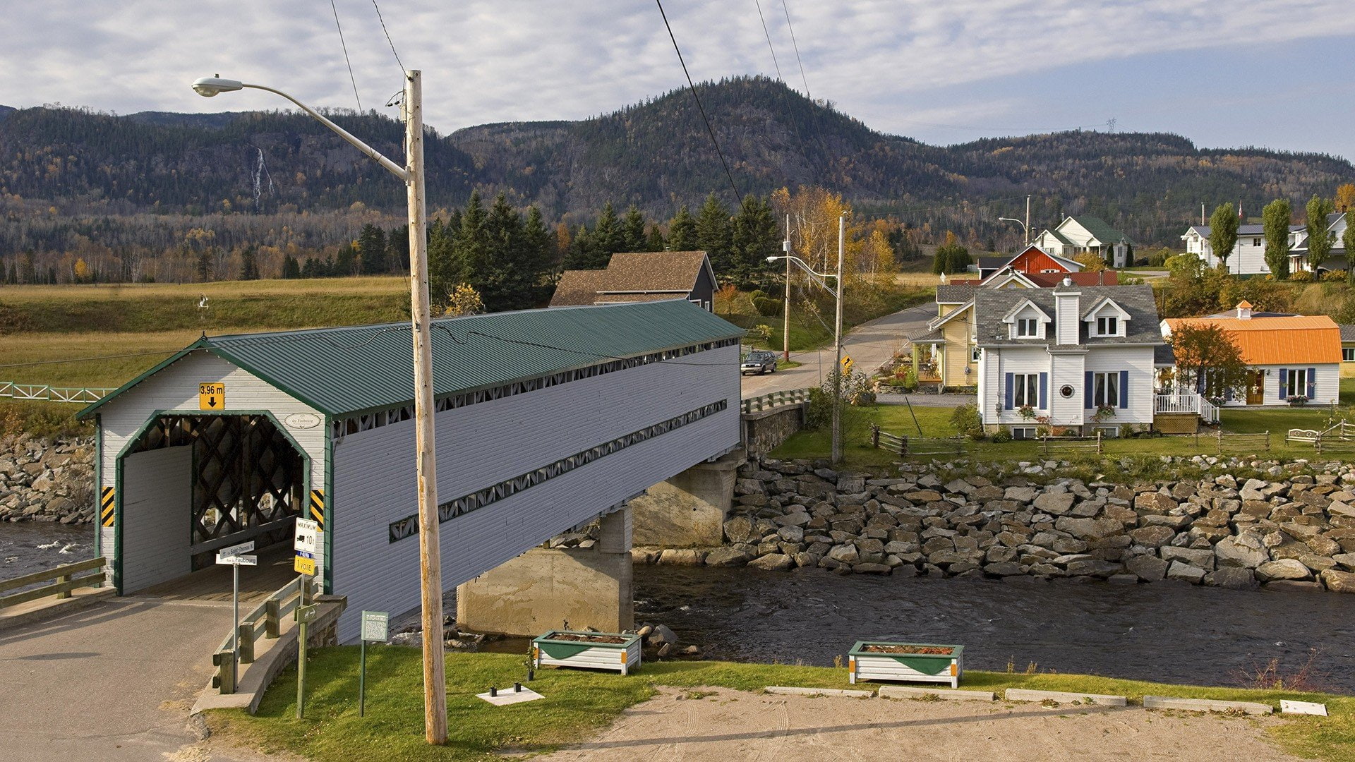 1080P, quebec, covered, fjord, bridge, canada, HD Wallpaper