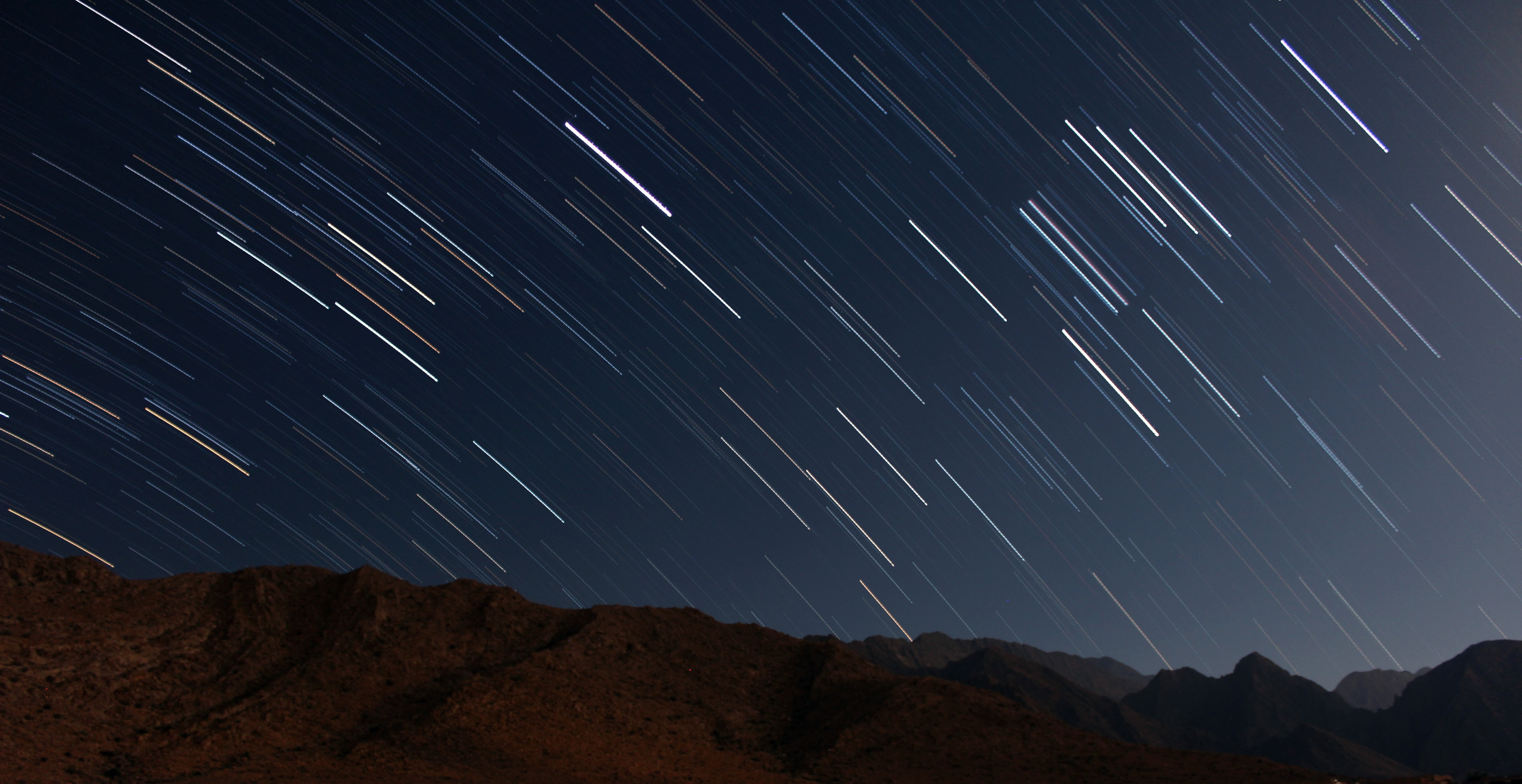 stars, 5K, mountain, night, exposure, long, long exposure, sky, HD Wallpaper