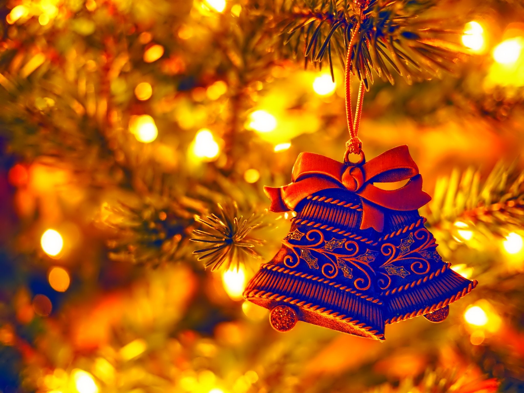 decorations, px, new, Holiday, mountains, hd, tree, year, art, x, 1080P, nature, Christmas, Lights, 2048x1536 px, HD Wallpaper