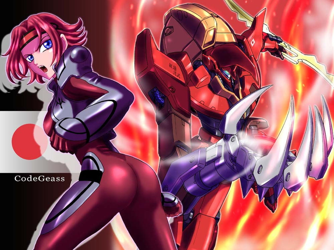 art, stadtfeld, kallen, Code Geass, anime, x, hd, geass, 720P, Stadtfeld Kallen, code, HD Wallpaper