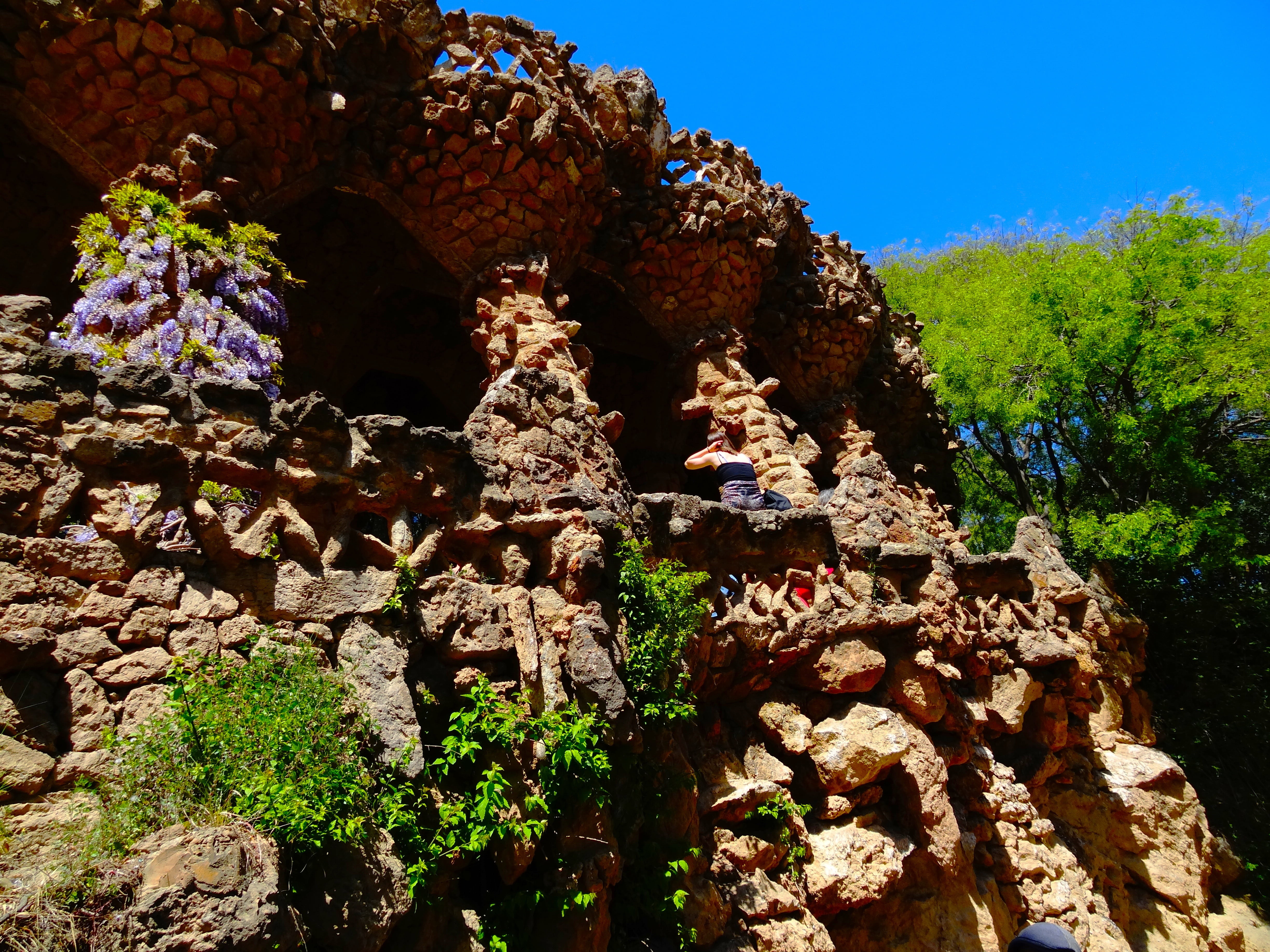solid, rock - object, gaudí, 4K, beauty in nature, modernist, flowering plant, sky, cheetah park, outdoors, built structure, growth, nature, modernism, HD Wallpaper