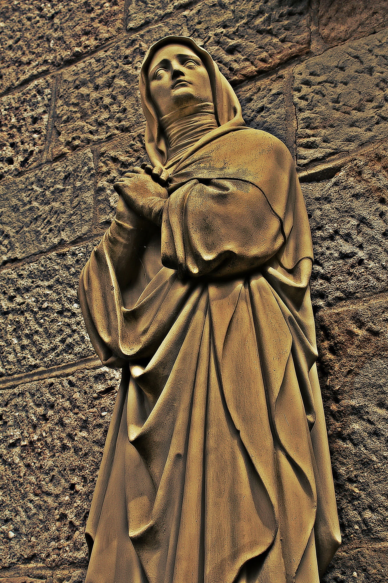 art, craft, virgin, spirituality, christ child, statue, no people, female likeness, memorial, day, maria, 1080P, faith, the past, architecture, creativity, Phone HD Wallpaper