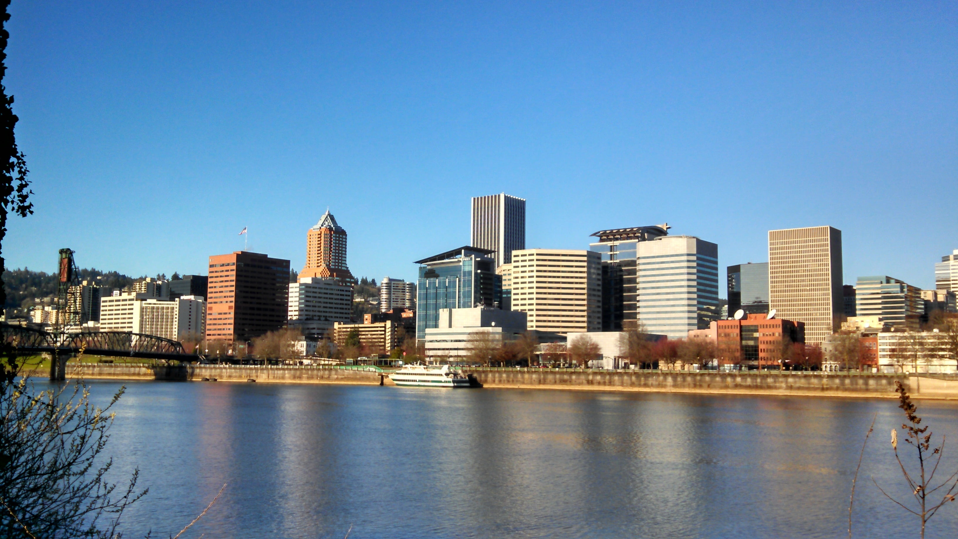 massachusetts, city life, reflection, buildings, financial district, building, sky, river, built structure, downtown, office, photography, city, office building exterior, HD Wallpaper