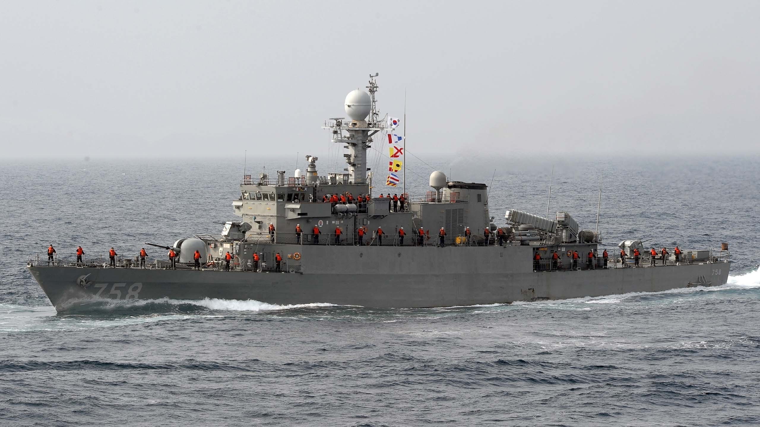 Pohang, Warship, 2K, class corvette, Republic of Korea, Gyeongju, HD Wallpaper