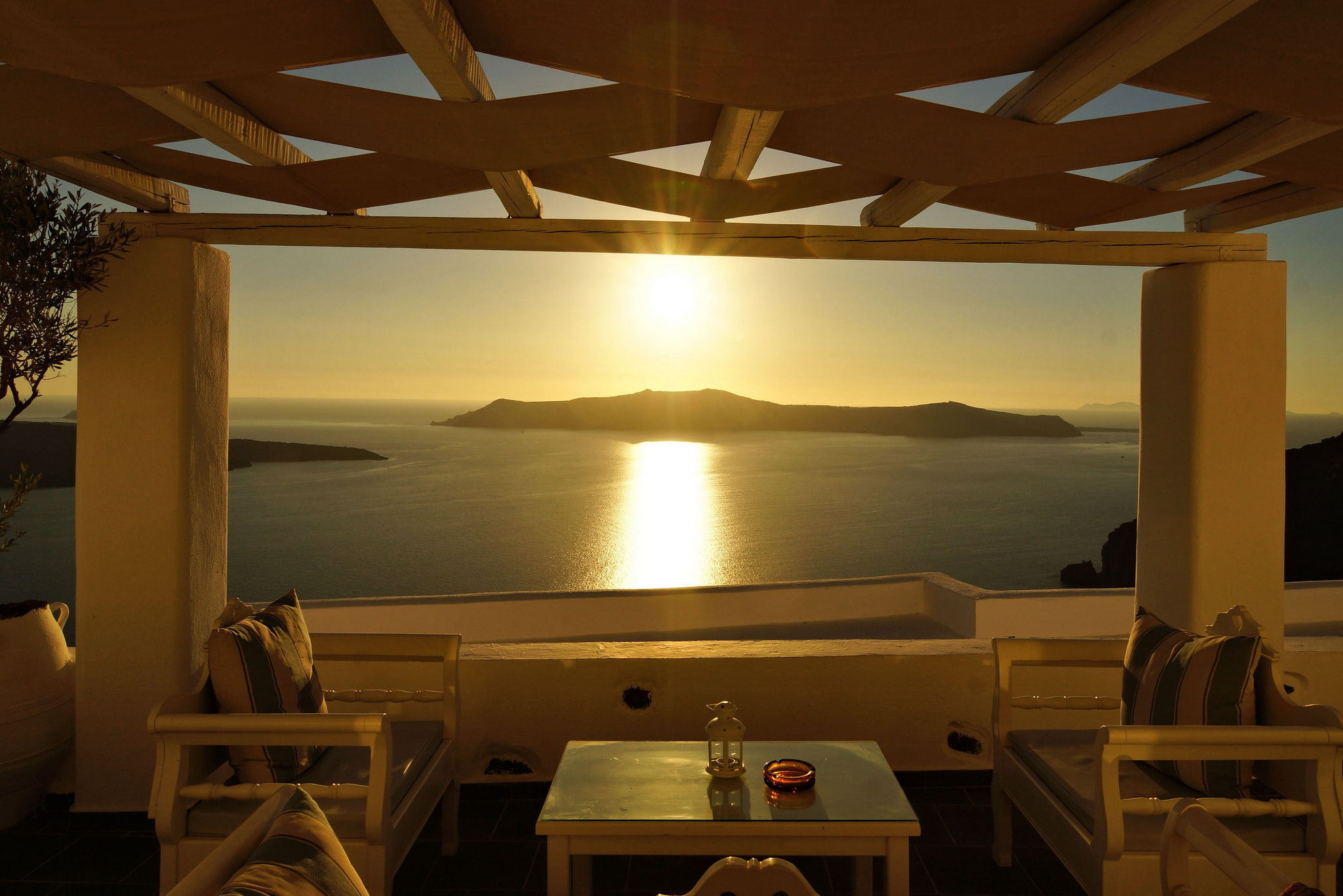 stay, panorama, Hotel Agali Houses Santorini, 1080P, Greece, Thira, view, resort, summer, Notio Aigaio, HD Wallpaper