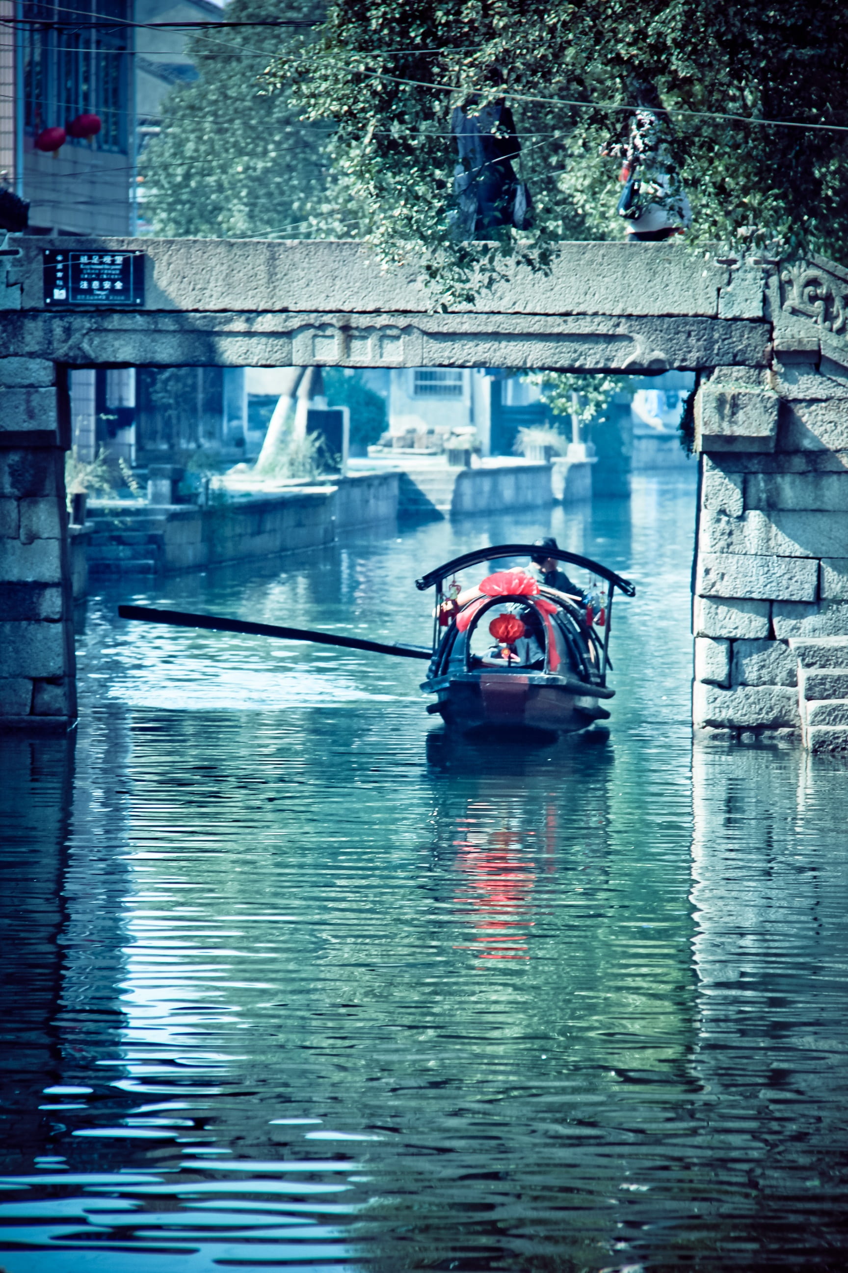 jiangnan, architecture, building exterior, transportation, city, built structure, waterfront, passenger craft, no people, rippled, spring, nature, day, Phone HD Wallpaper
