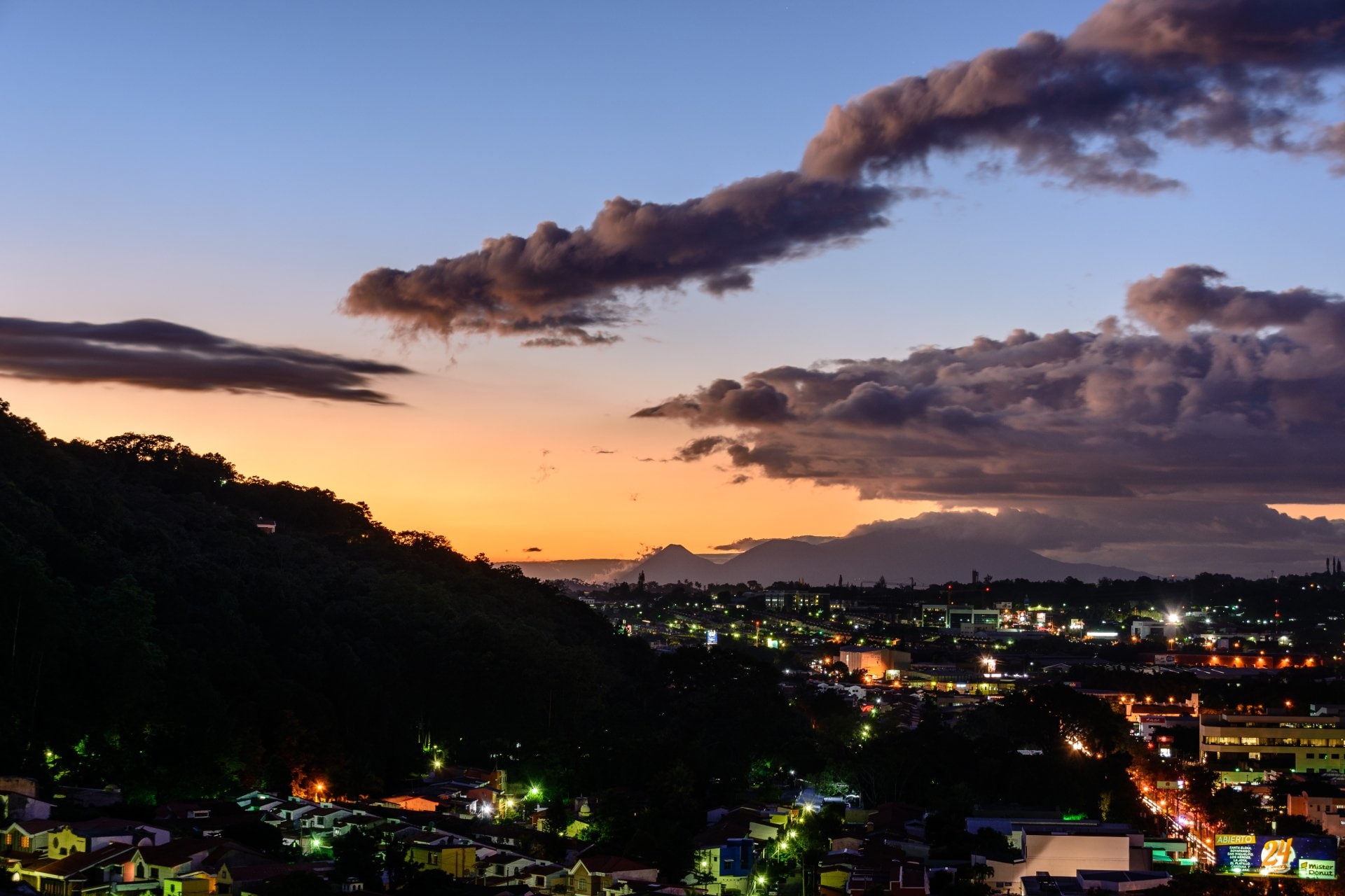 Sky, Cloud, San Salvador, El Salvador, Cities, Evening, 1080P, HD Wallpaper