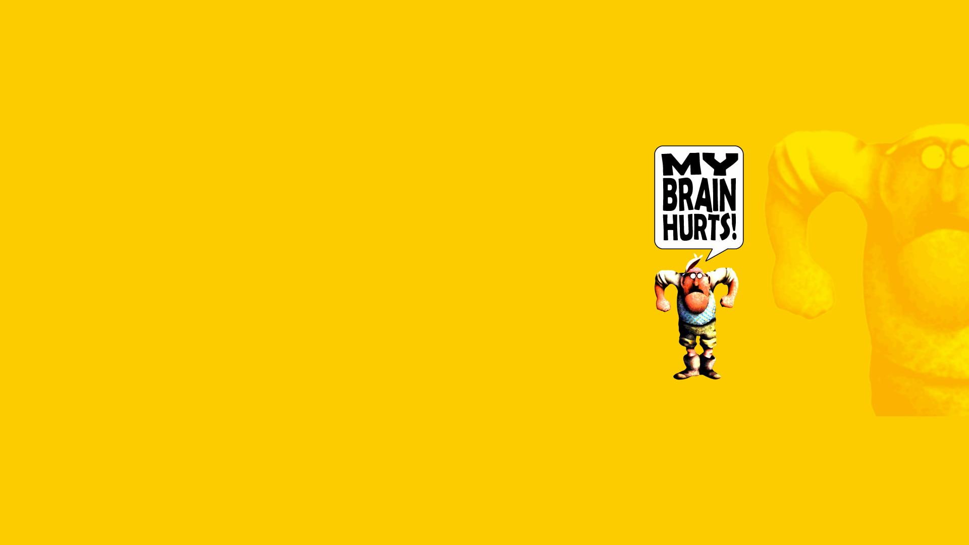 humor, 1080P, python, movies, cartoon, yellow, monty, text, HD Wallpaper