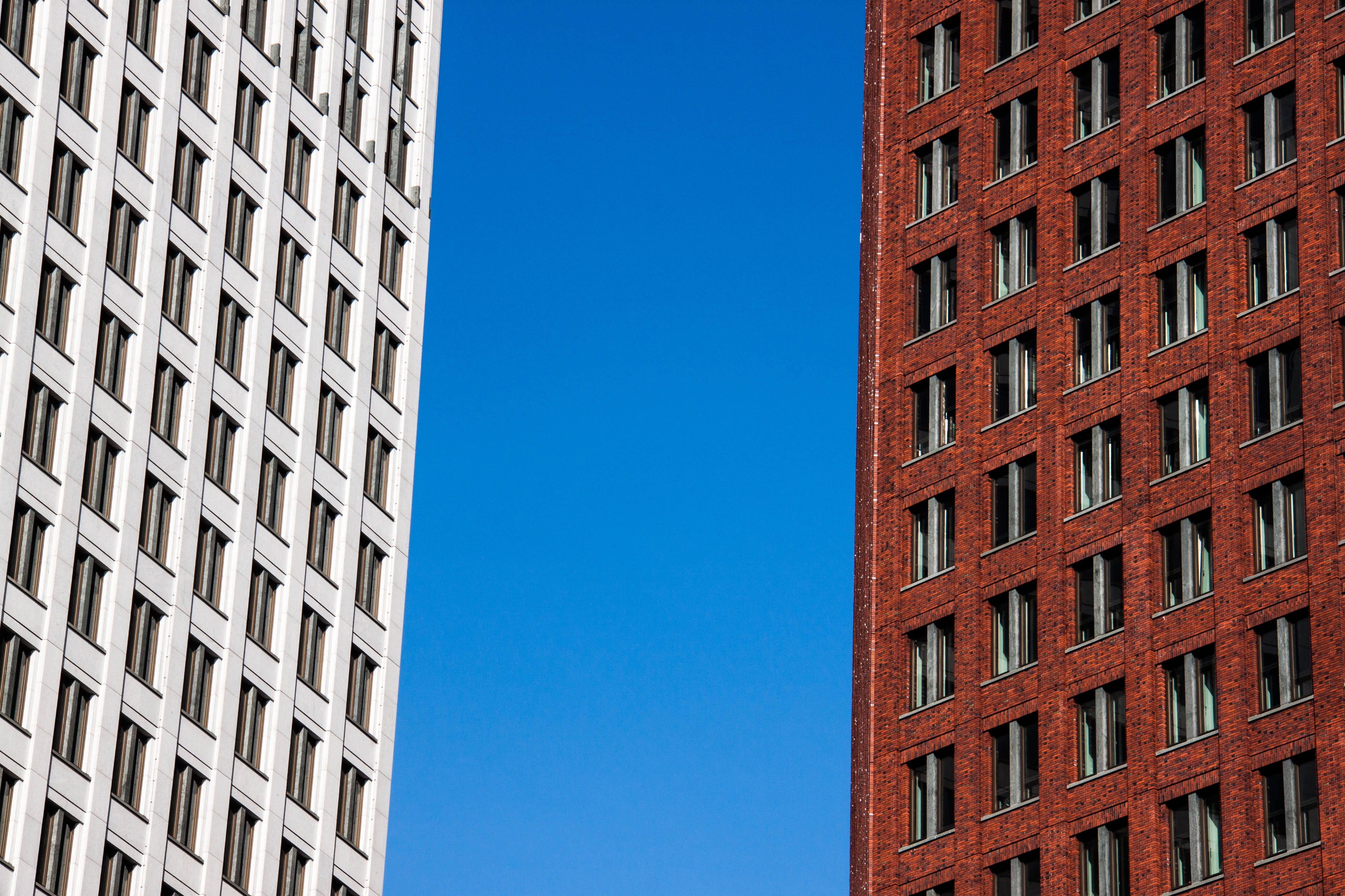 city, ministry of v j, skyscraper, ministry of interior and kingdom relations, apartment, government, day, office building exterior, nature, blue, low angle view, HD Wallpaper