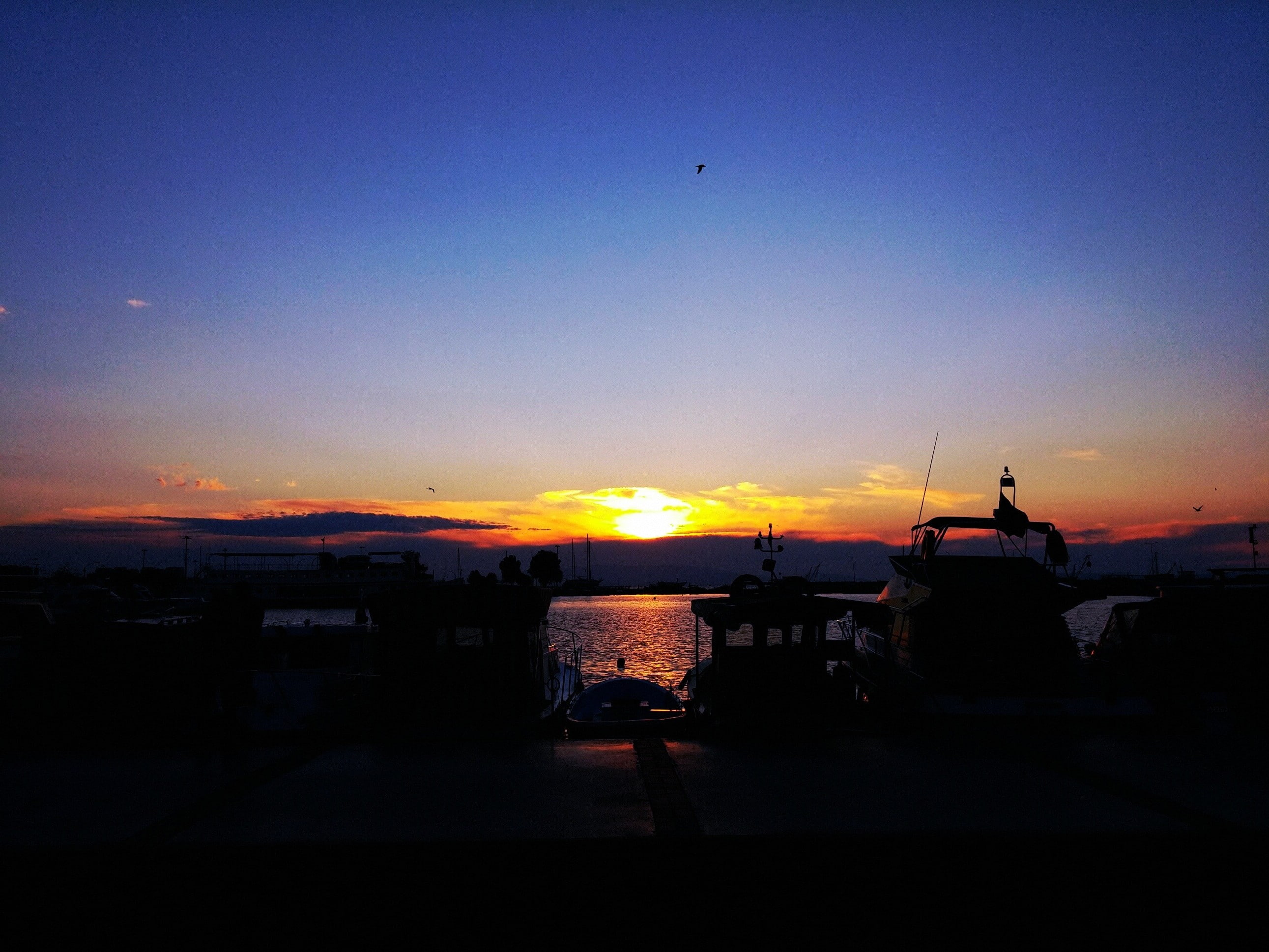 sunset, 2K, sea, Izmir, HD Wallpaper