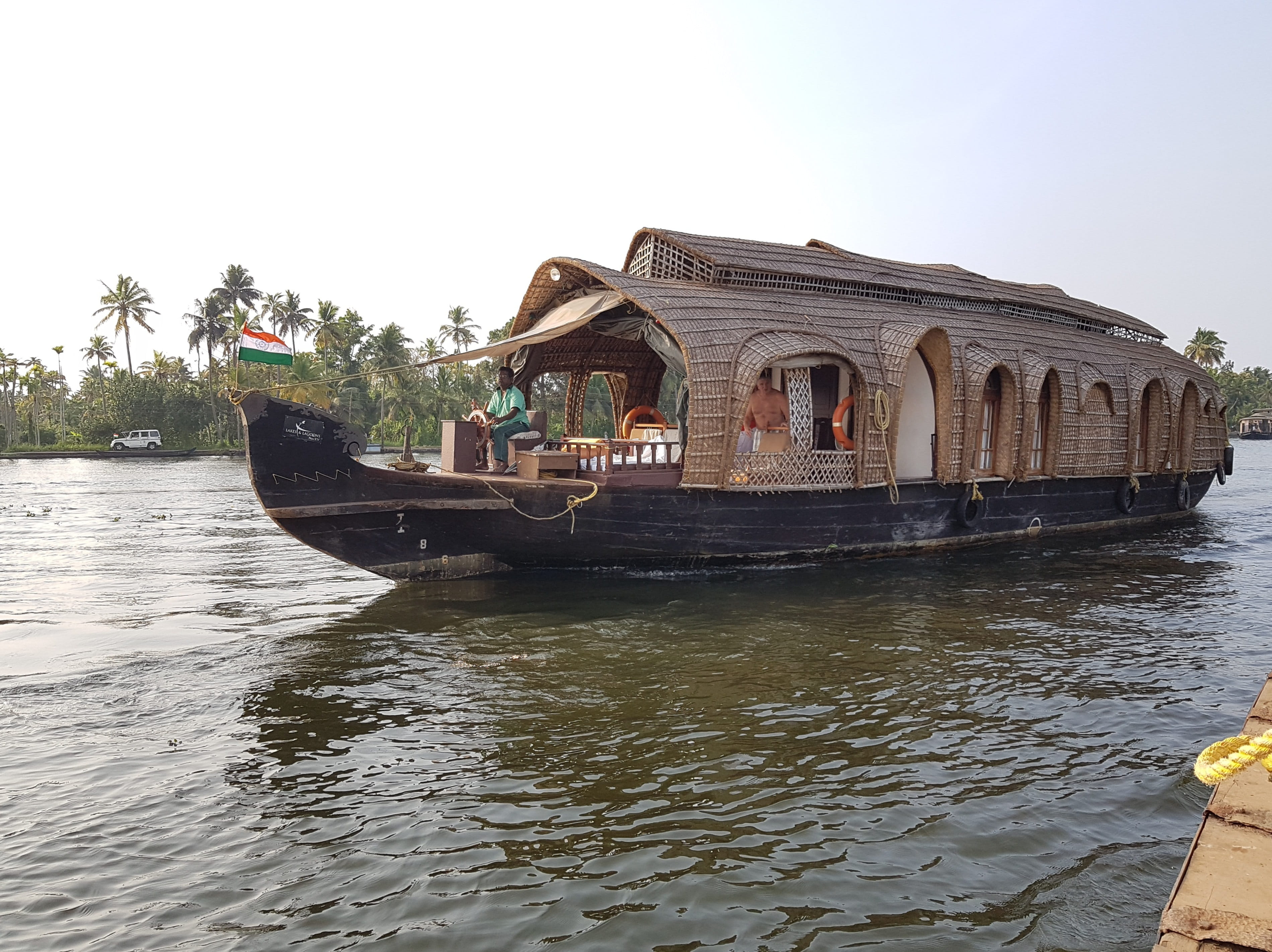 nature, waterfront, built structure, sky, plant, real people, tourism, outdoors, clear sky, nautical vessel, tree, day, kollam, water, mode of transportation, HD Wallpaper