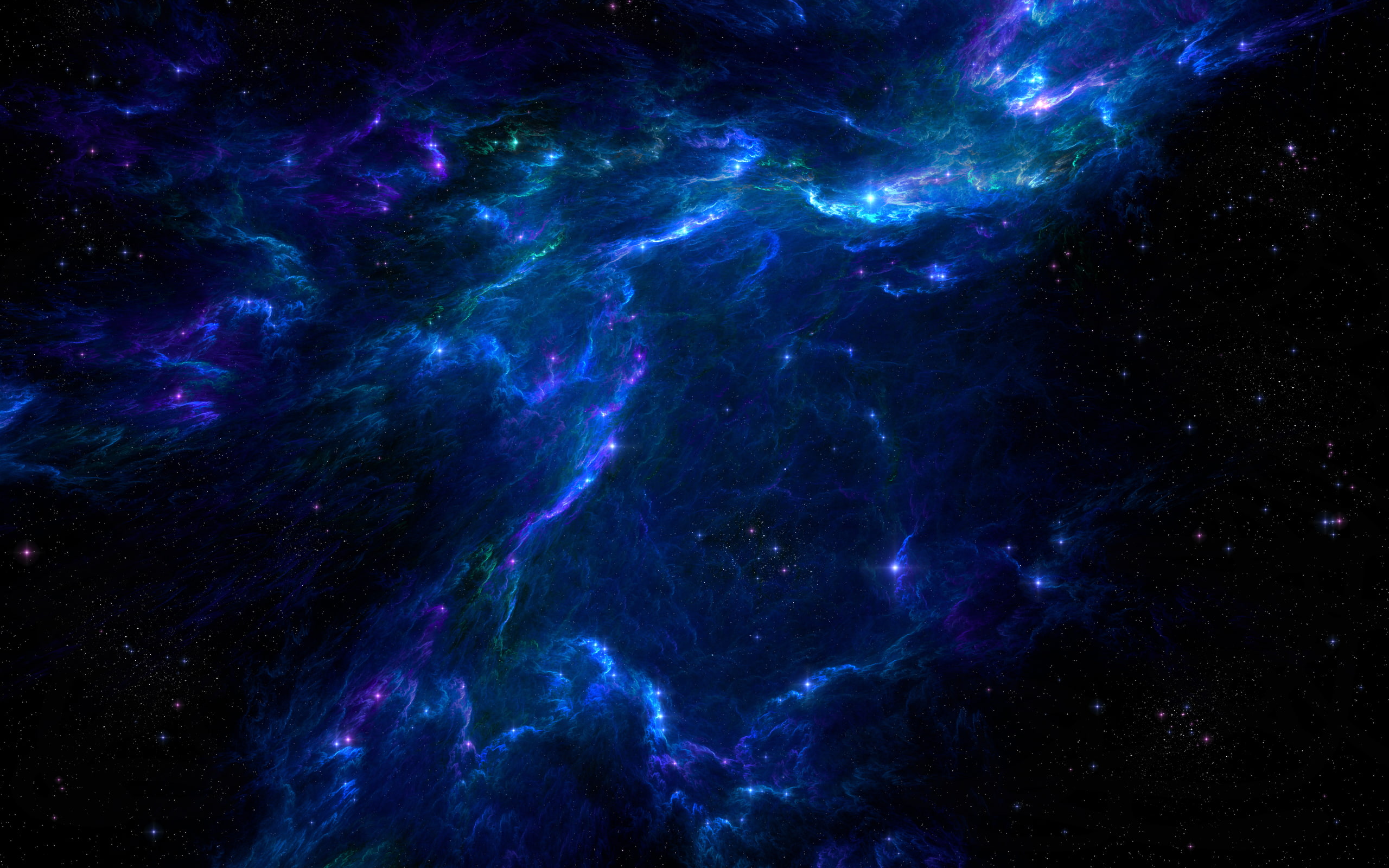 2K, space and planet, sky, night, blue, HD Wallpaper