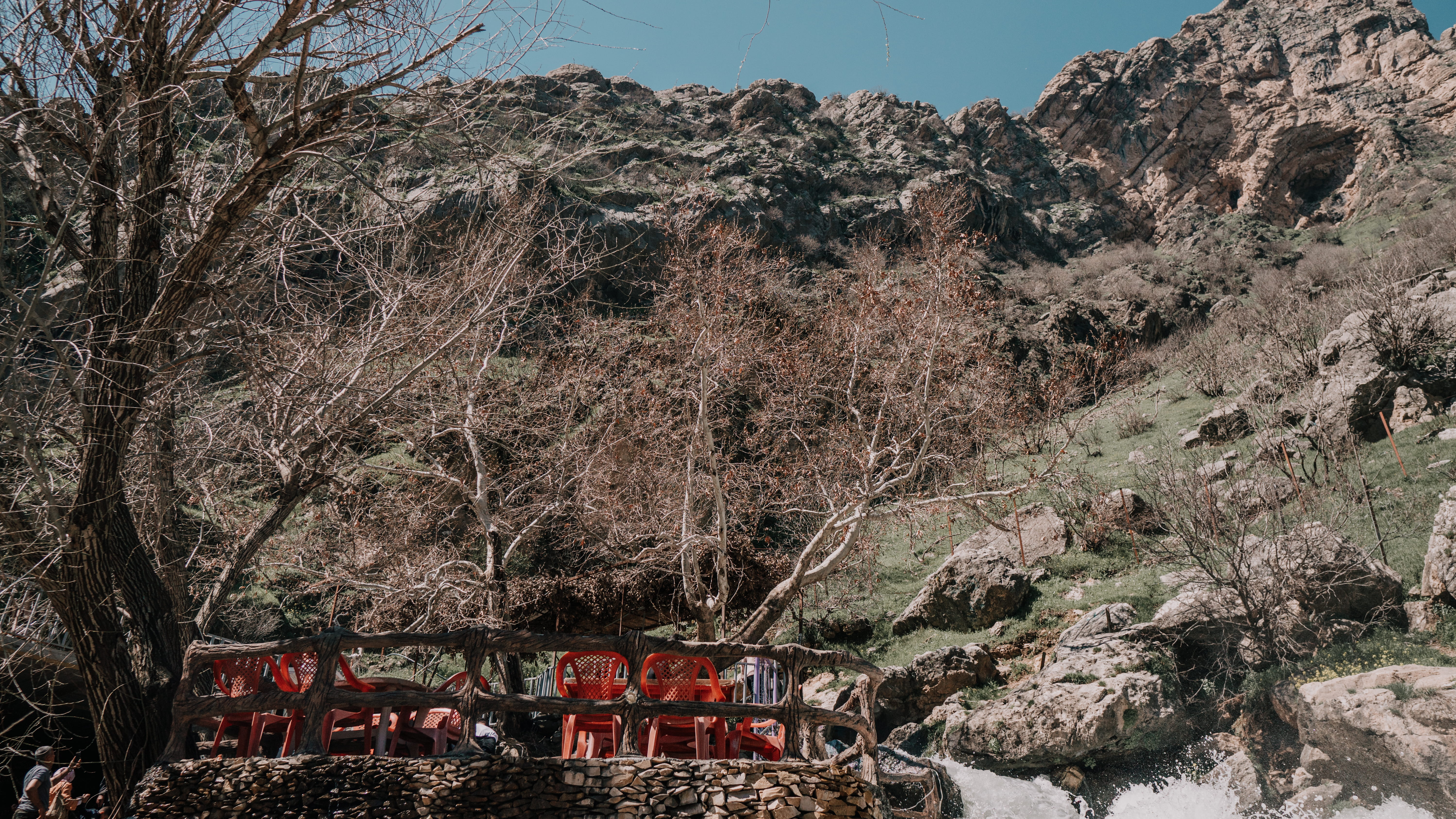 kurdistan, mountain, beauty in nature, 5K, solid, day, rock formation, architecture, tranquility, land, bexal, countryside, non-urban scene, sky, shelter, HD Wallpaper